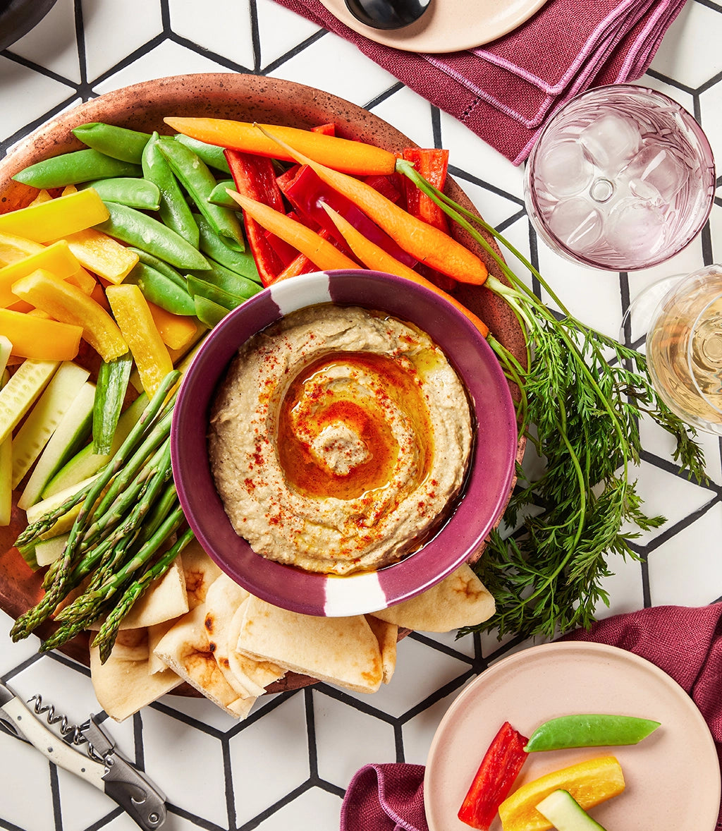 Authentic Baba Ganoush Dip - Creamy Roasted Eggplant Spread with Tahini & Garlic | Perfect for Pita Bread, Veggie Platters & Mediterranean Meals