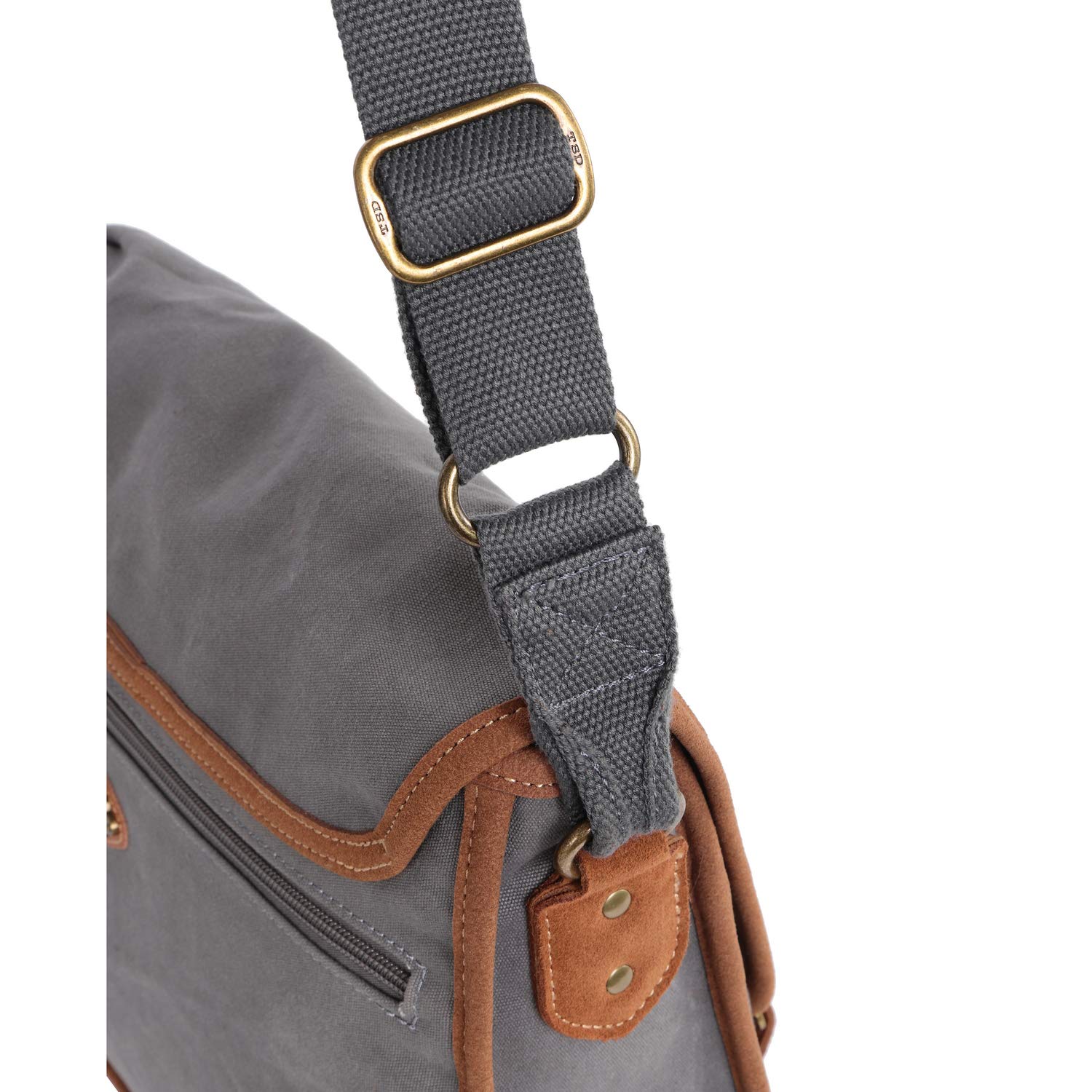 TSD Brand Stylish Dolphin Studded Messenger Bag for Men & Women - Trendy Grey Crossbody Bag for Work, School & Travel