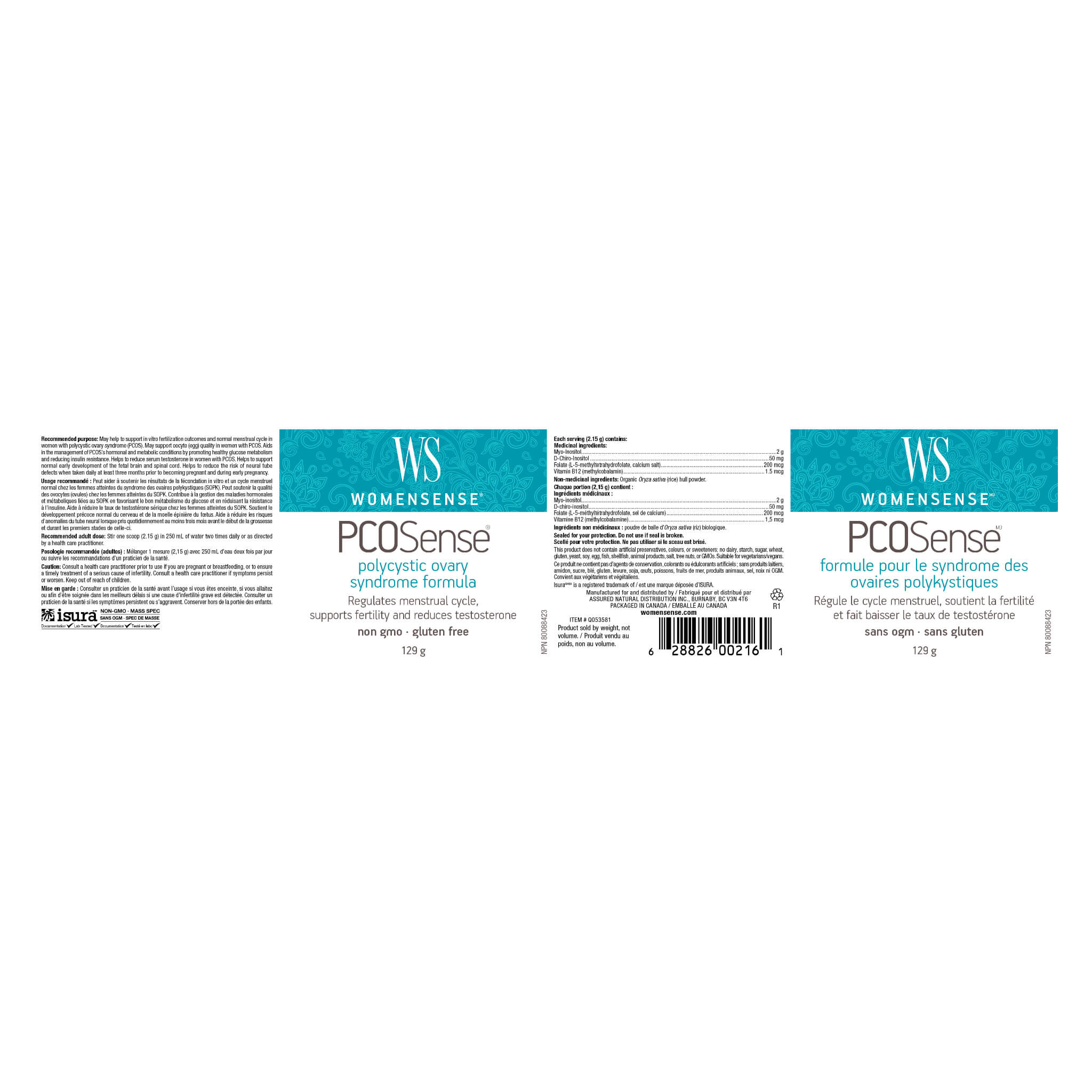 PCOSense - Natural Hormone Balance Supplement for Women with PCOS | Supports Ovarian Health & Menstrual Regularity | Ideal for PCOS Symptom Relief & Fertility Support