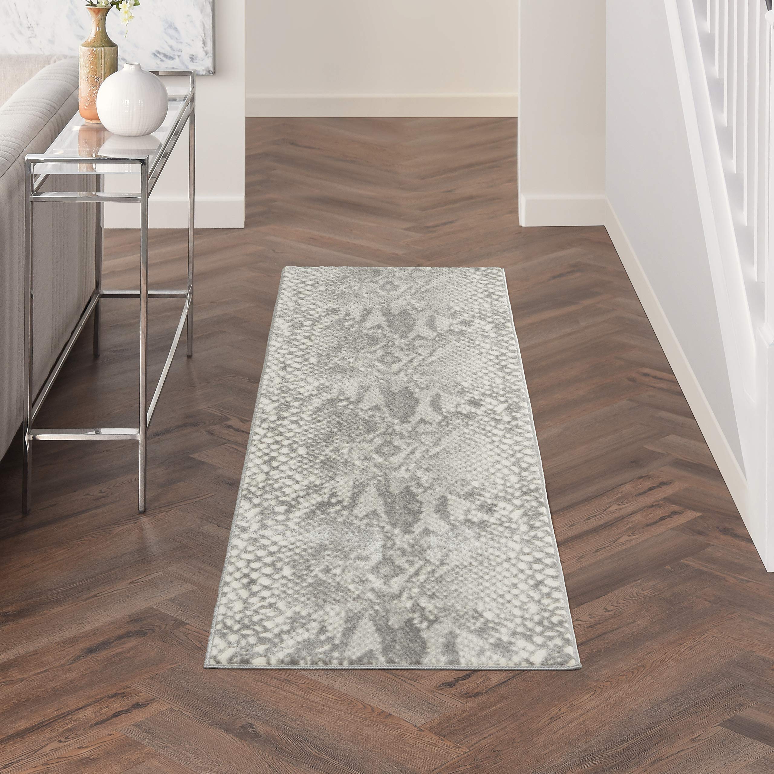 Nourison Solace Modern Animal Print Ivory/Grey 2'3