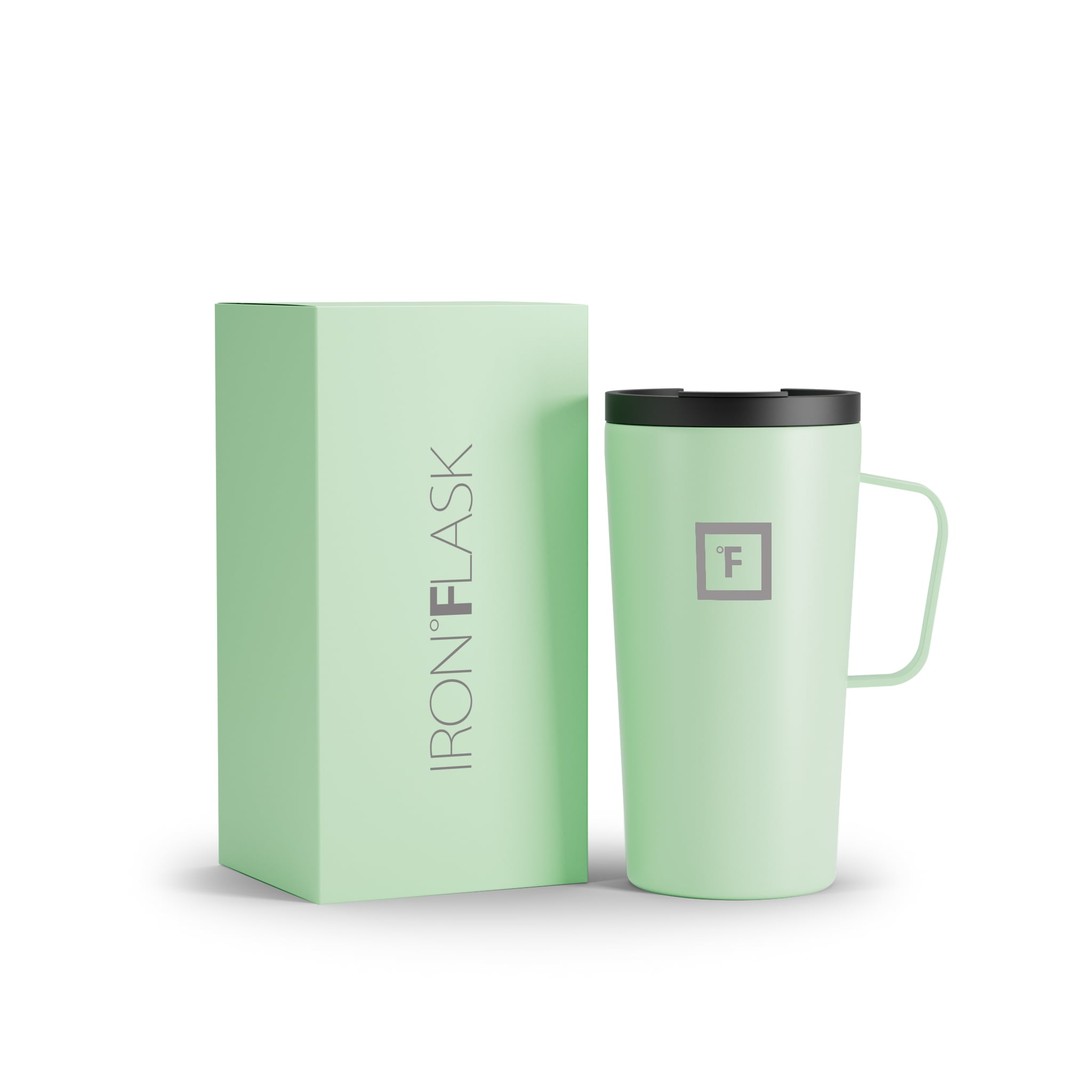 16 Oz Grip Coffee Mug 2.0 - Non-Slip Handle, Durable Ceramic Travel Mug for Hot & Cold Drinks - Perfect for Office, Commute, Camping and Outdoor Activities