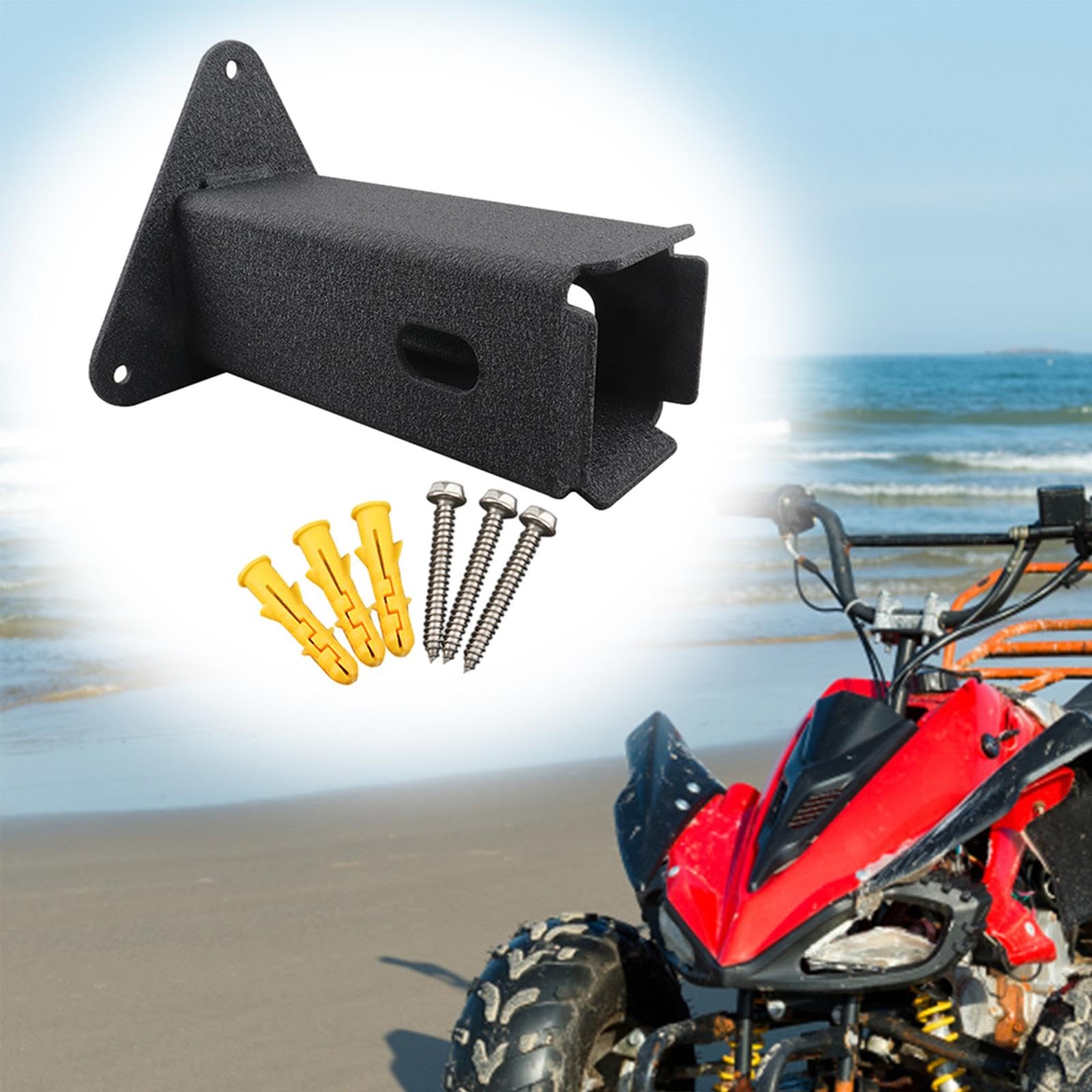 MagiDeal Heavy Duty Wall Mount Trailer Hitch Receiver Storage Rack - Secure Iron Bicycle Hook & Ski Rack Organizer for Garage, Shed, or Outdoor Bike Storage