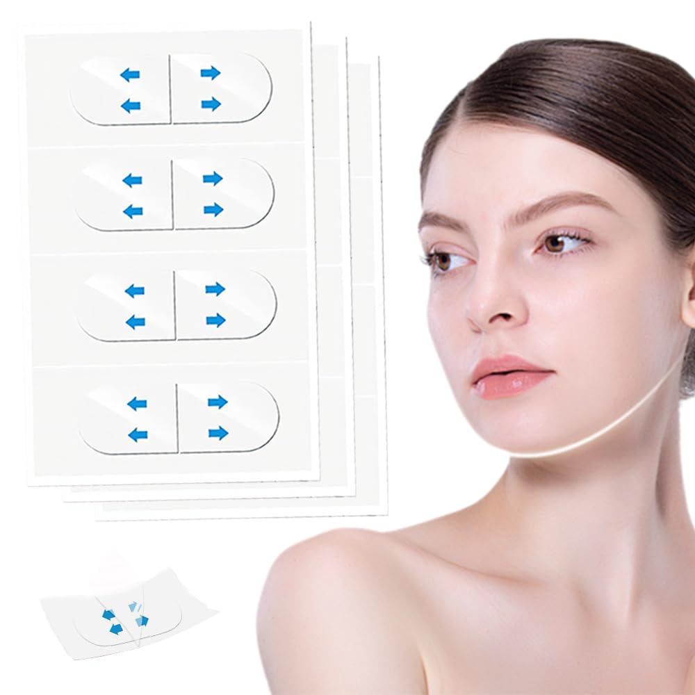 2024 Upgraded Invisible Face Lifter Tape - Clear Facelift & Neck Tightening Tape for Double Chin, Jowls, Wrinkles & Saggy Skin (120pcs) | Instant Lift for Makeup, Events & Daily Skin Care