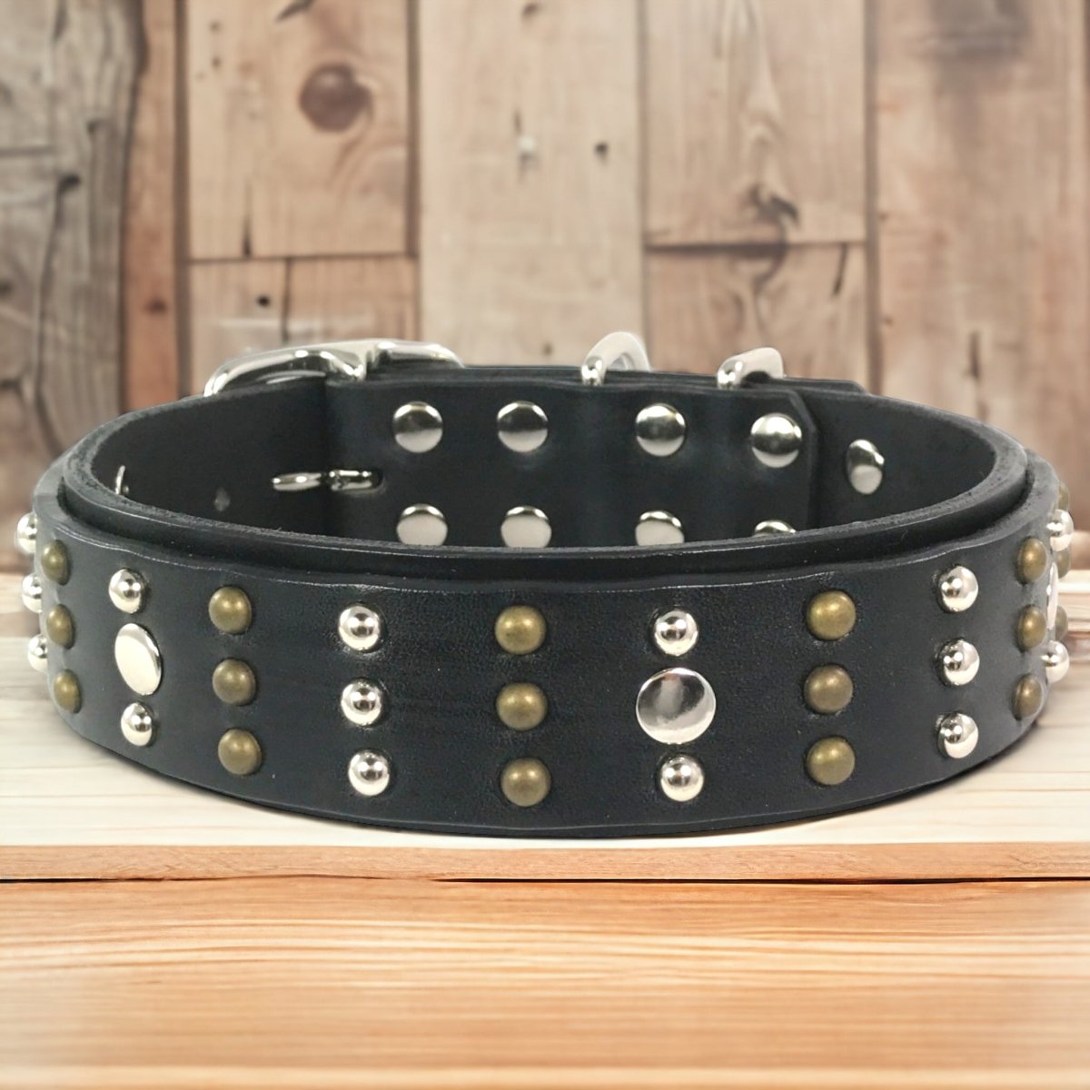 Century Wide Leather Dog Collar - Durable Adjustable Pet Collar for Large Dogs - Perfect for Walking, Training & Outdoor Adventures