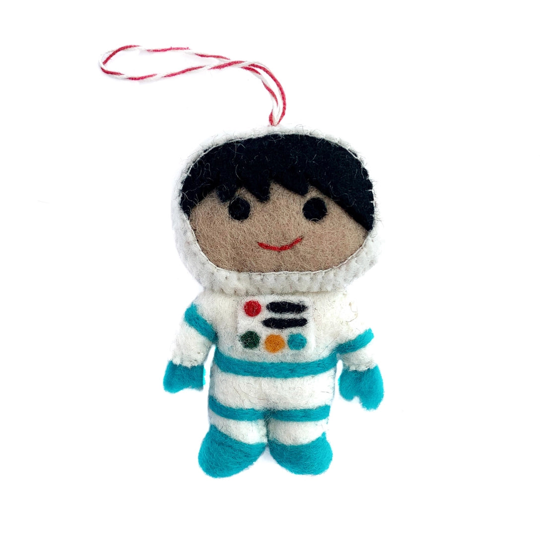 Blue Astronaut Felt Ornament - Handmade Christmas Tree Decoration for Kids Room, Space Themed Nursery Decor, DIY Craft Gift for Boys & Girls - Perfect for Holiday Decorations, Birthday Parties and Baby Showers