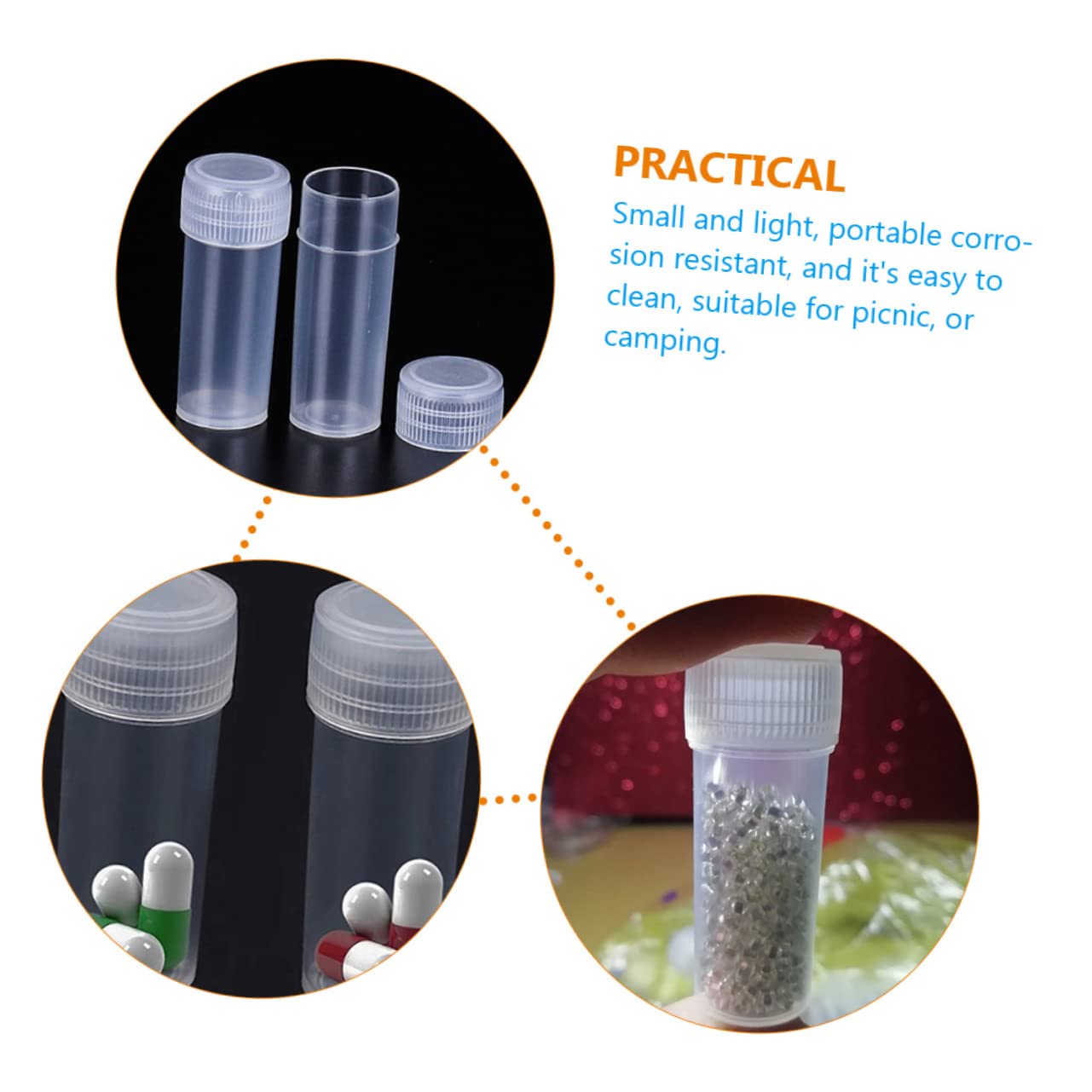 150pcs 5ml Travel Size Empty Bottles - Mini Dispensing Bottles with Sealing Design for Skincare Samples, Toiletries & Cosmetics | Perfect for Travel, Home Use & DIY Beauty Products