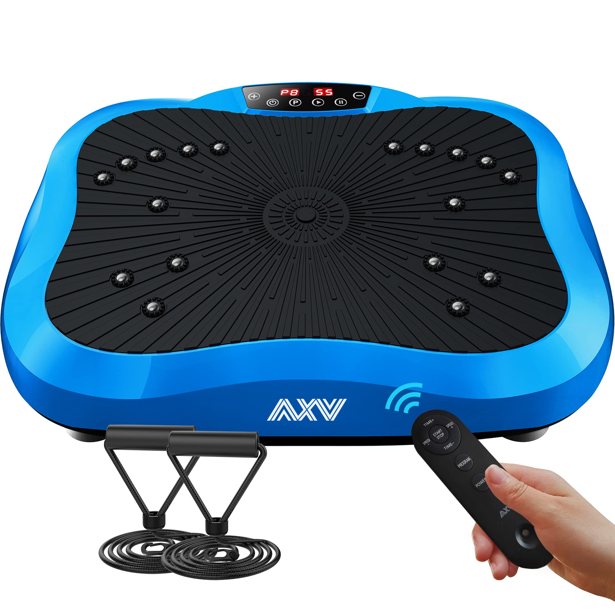 AXV Vibration Plate Exercise Machine - Whole Body Workout Platform for Weight Loss, Toning & Lymphatic Drainage | Home Gym Fitness Equipment for Women & Men | Perfect for Small Spaces & Post-Workout Recovery
