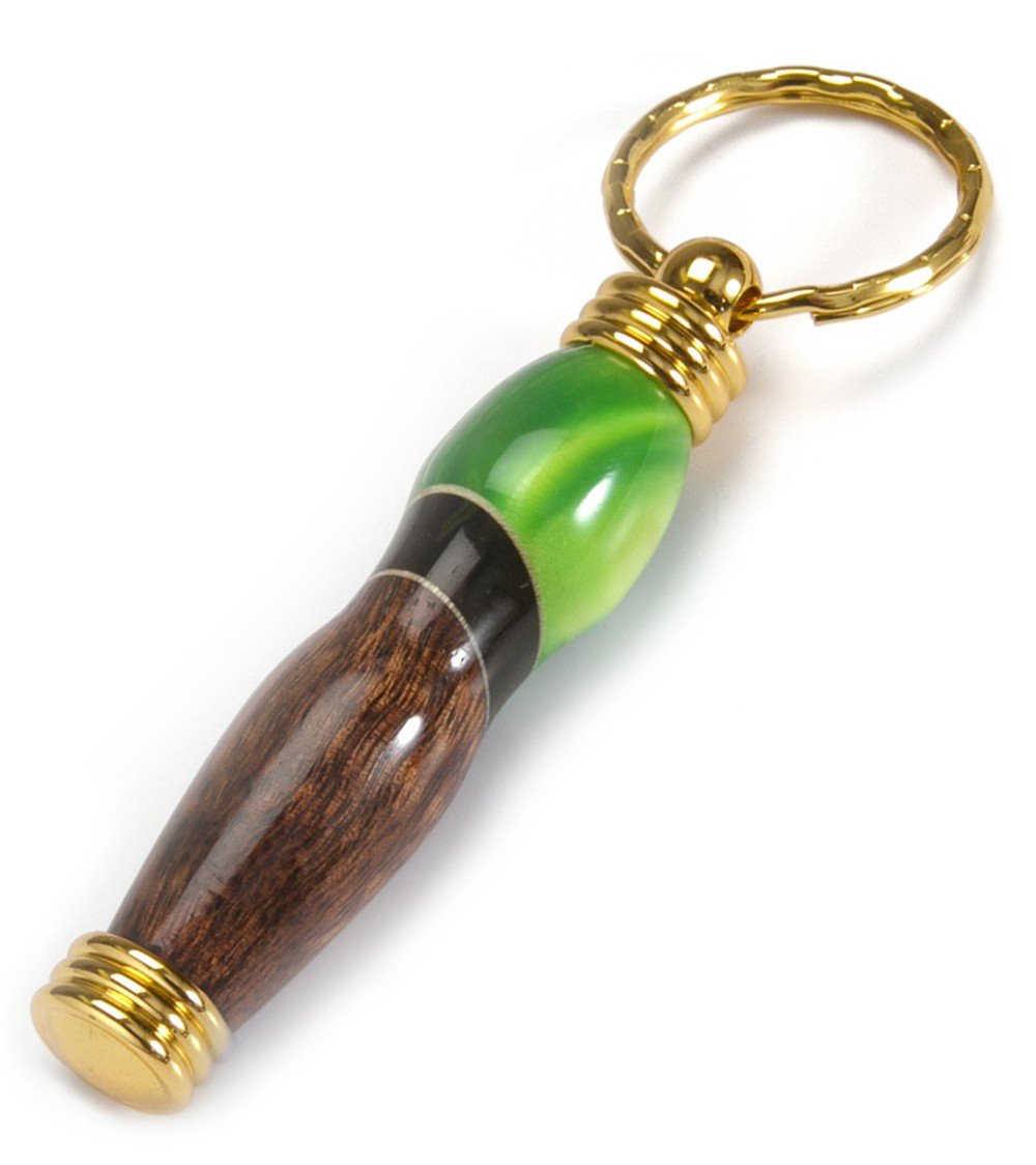 Premium Koa Wood Toothpick Holder Keychain - Handcrafted by Dale Dennison - Perfect for Travel, Camping & Daily Use (Multiple Color Options)