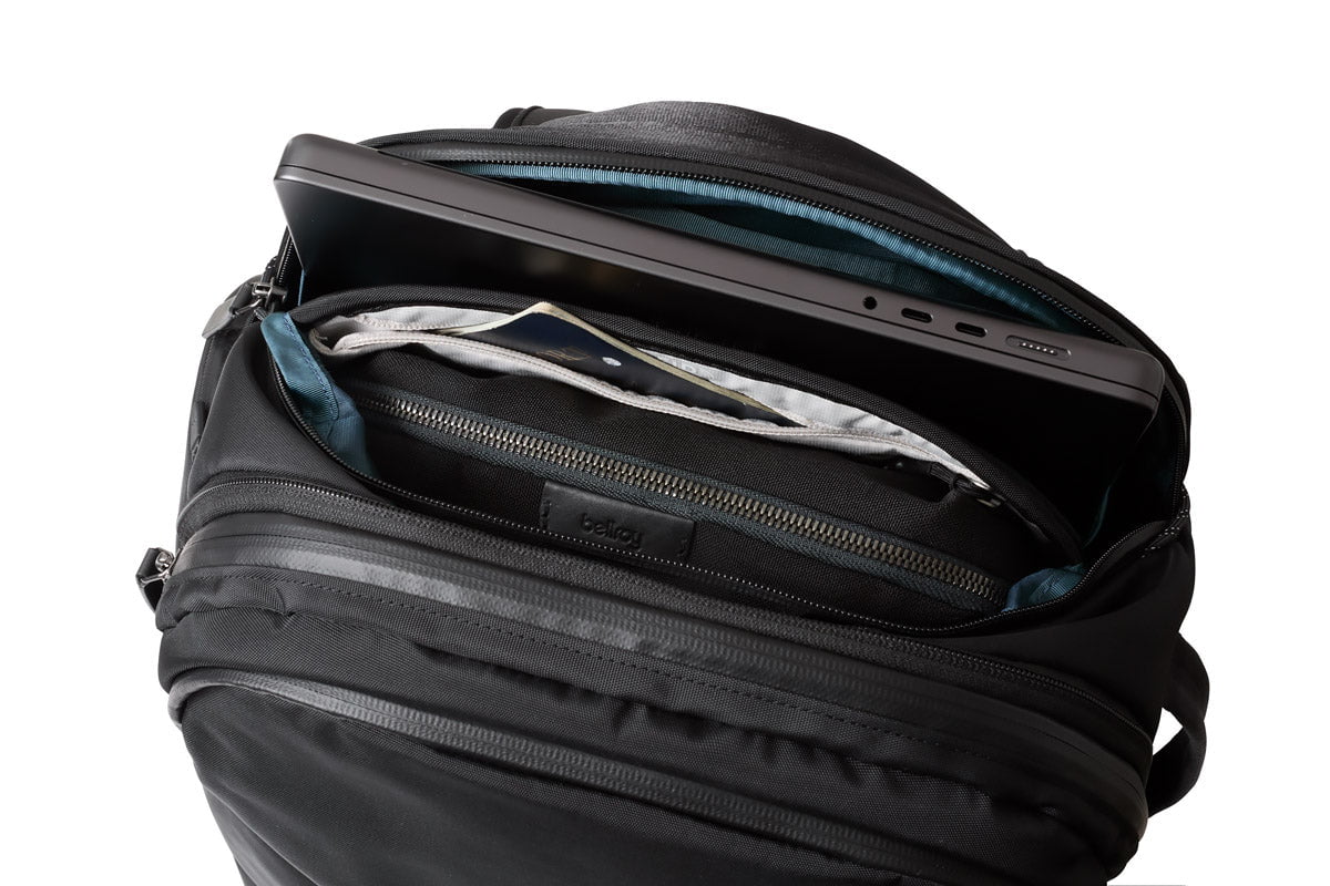 Bellroy Transit Travel Pack Pro - Premium Waterproof Backpack for Travel & Commuting | Durable & Stylish Carry-On Backpack for Men & Women | Perfect for Business Trips, Hiking & Daily Use