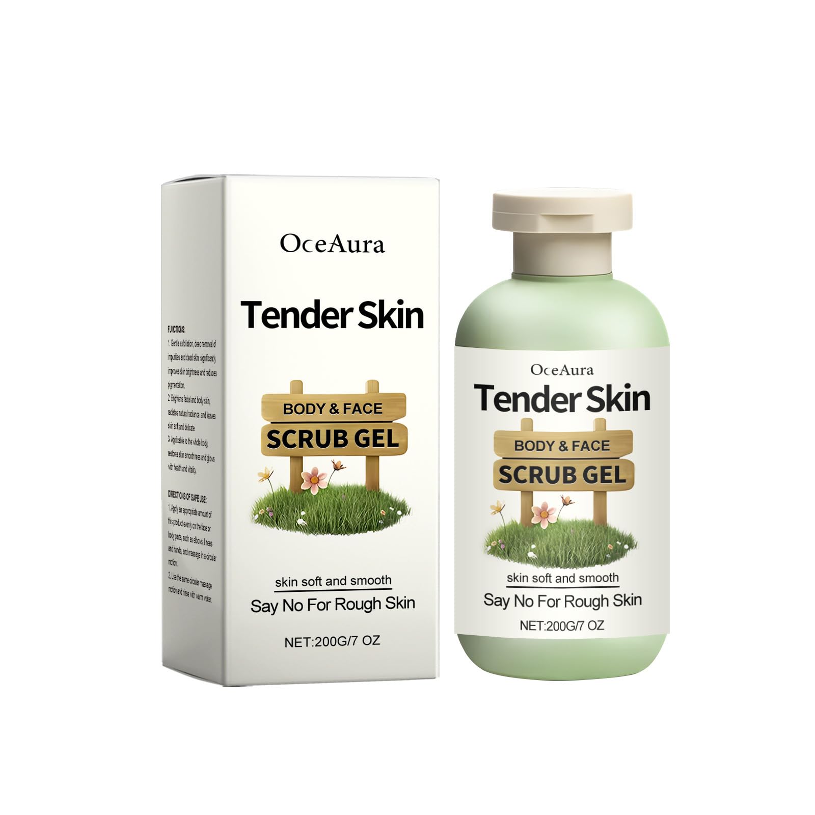 Gentle Exfoliating Body & Face Scrub Gel - Deep Cleansing, Softening & Moisturizing for Smooth Skin | Perfect for Shower & Spa Days