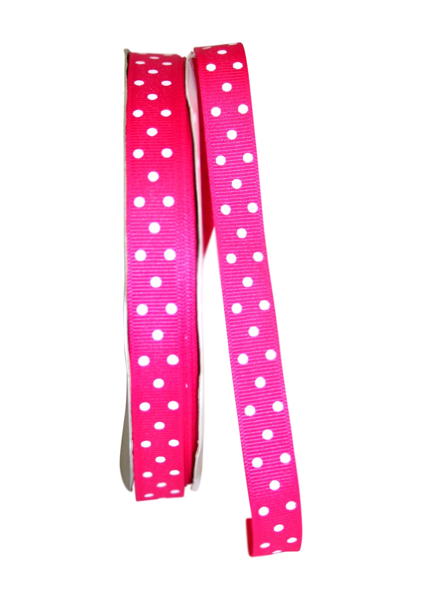 Reliant 5/8 Inch Grosgrain Confetti Dot Ribbon - 50 Yards Shocking Pink for Gift Wrapping, Crafts, Party Decorations & DIY Projects