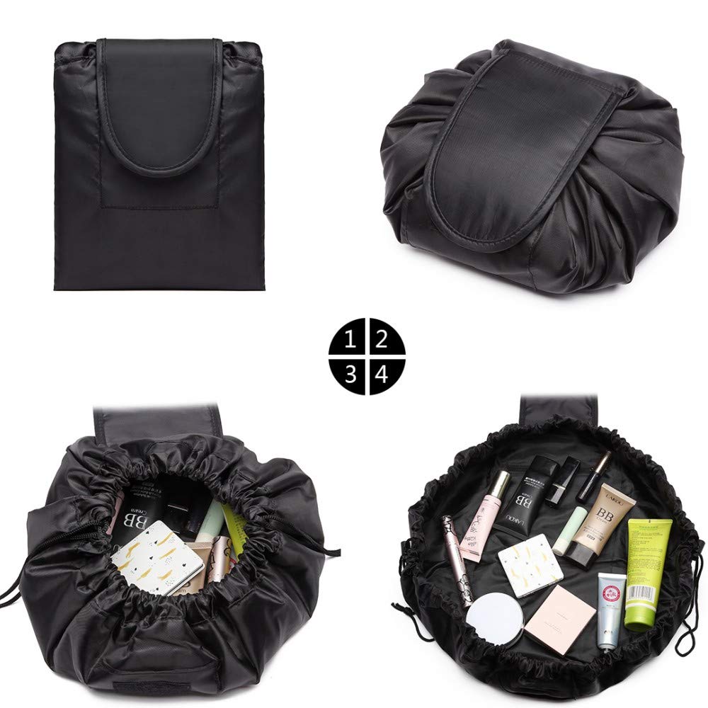 Waterproof Travel Cosmetic Bag - Large Capacity Makeup Organizer for Beauticians, Portable Quick Pack for Gym, Beach & Business Trips