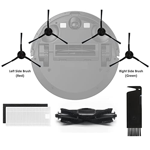 14Pcs Roller Side Brush & HEPA Filter Replacement Kit for Thamtu G11 Robot Vacuum Cleaner - Compatible with Hardwood Floors, Carpets & Pet Hair Cleaning