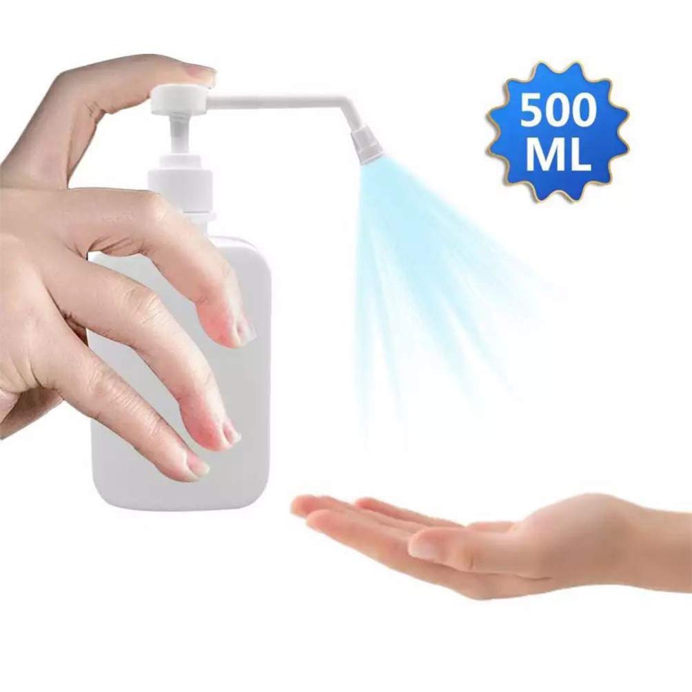 Healifty 2 Pack Long Nozzle Empty Pump Bottles with Cow Straws - Fine Mist Sprayer for Lotion, Hand Soap & Jewelry Making - White Plastic Dispenser Bottles for Home, Salon, and DIY Crafts