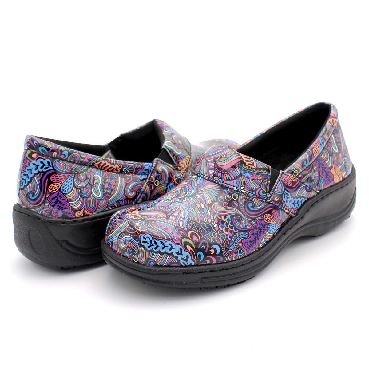 Laforst Women's Rachel Slip-Resistant Nursing Shoes - Comfortable Work Shoes for Nurses, Waitresses & Waiters - Breathable Manmade Upper Slip-On Clogs - Ideal for Hospitals, Restaurants & Healthcare Facilities