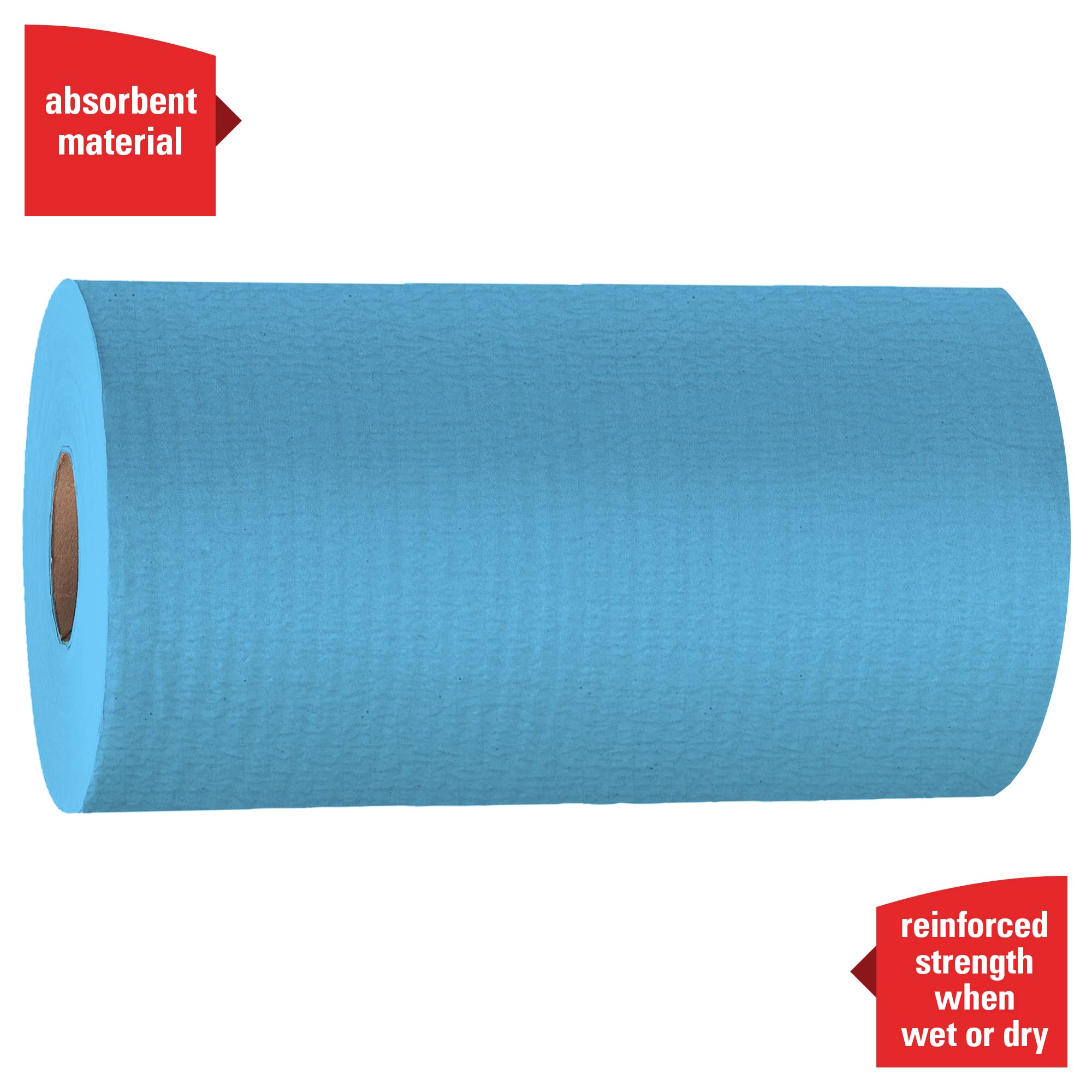 WypAll GeneralClean X60 Multi-Purpose Cleaning Wipes (35411) - Heavy-Duty, Absorbent Blue Towels, 130 Sheets/Roll, 12 Rolls (1,560 Total) - Ideal for Industrial, Automotive & Home Deep Cleaning