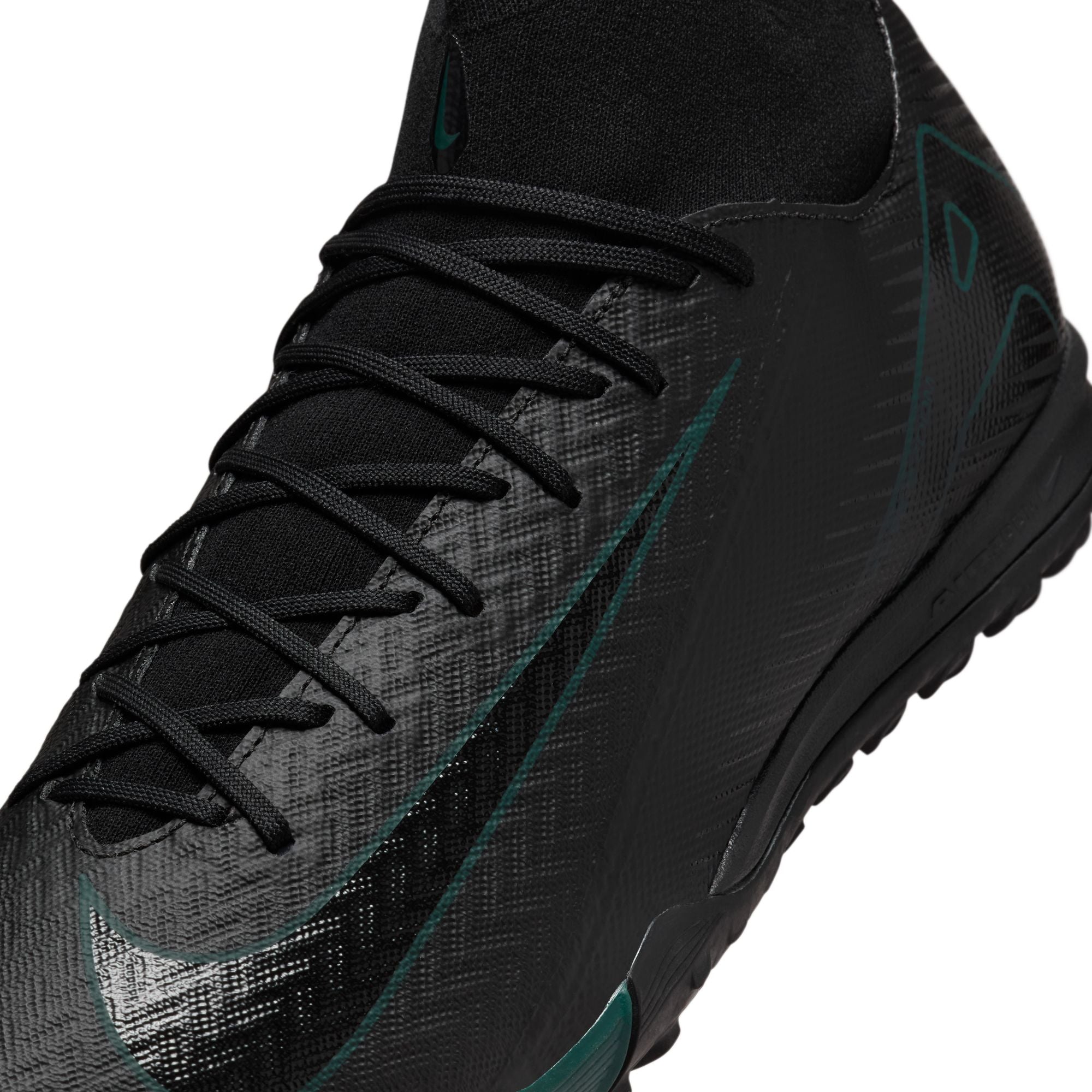 Nike Mercurial Superfly 10 Academy TF Turf Soccer Shoes for Men - Black/Deep Jungle - Artificial Grass Football Cleats for Indoor & Outdoor Training Matches