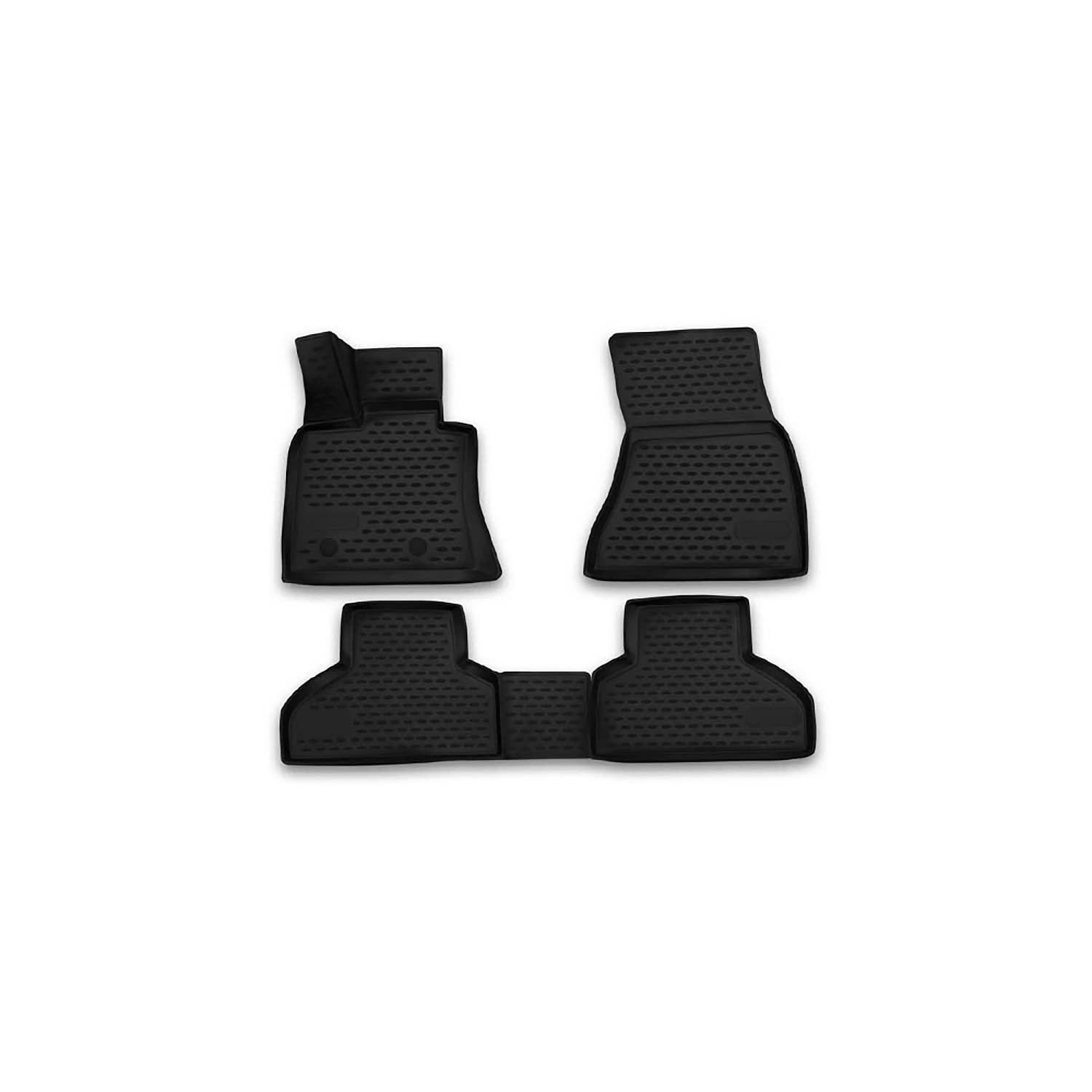 OMAC Custom Fit All-Weather 3D Floor Mats for BMW X5 F15 (2014-2018) - Heavy Duty Black Car Mats Set for Front & Second Row Seats | Perfect for SUVs, Winter Protection & Everyday Driving