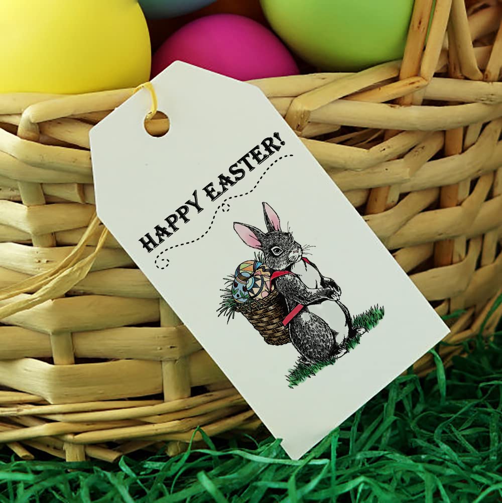 ABTOLS Happy Easter Egg & Chick Clear Stamps Set - Bunny Rabbit, Leaves & Tree Silicone Rubber Stamps for DIY Easter Cards, Paper Crafts & Scrapbooking - Perfect for Holiday Greetings, Spring Decorations & Handmade Gift Projects