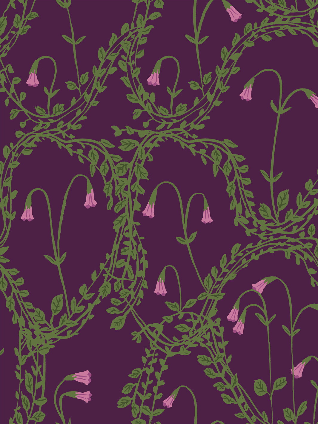 Linnea Wallpaper by Sarah Jessica Parker - Deep Plum Floral Design | Elegant Home Decor for Living Room & Bedroom