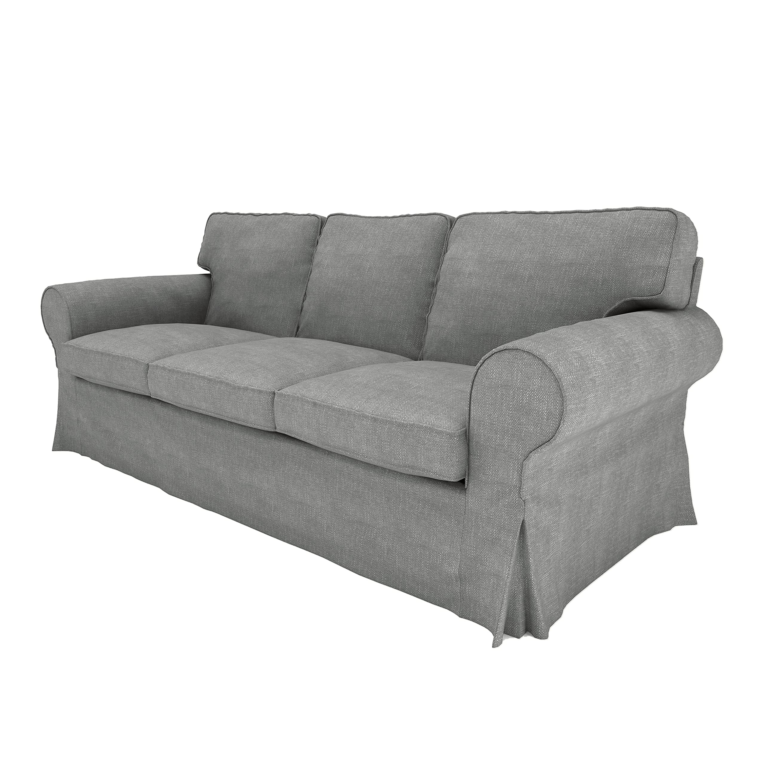BACoverZone EKTORP 3-Seat Sofa Cover - Compatible with IKEA Ektorp Couch, Pet & Kid Proof Slipcover (KT-16) - Perfect for Living Room, Family Room & Pet-Friendly Homes