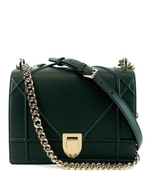 Diorama Green Metallic Calfskin Flap Bag - Luxury Designer Handbag for Women | Perfect for Evening Parties, Date Nights & Special Occasions