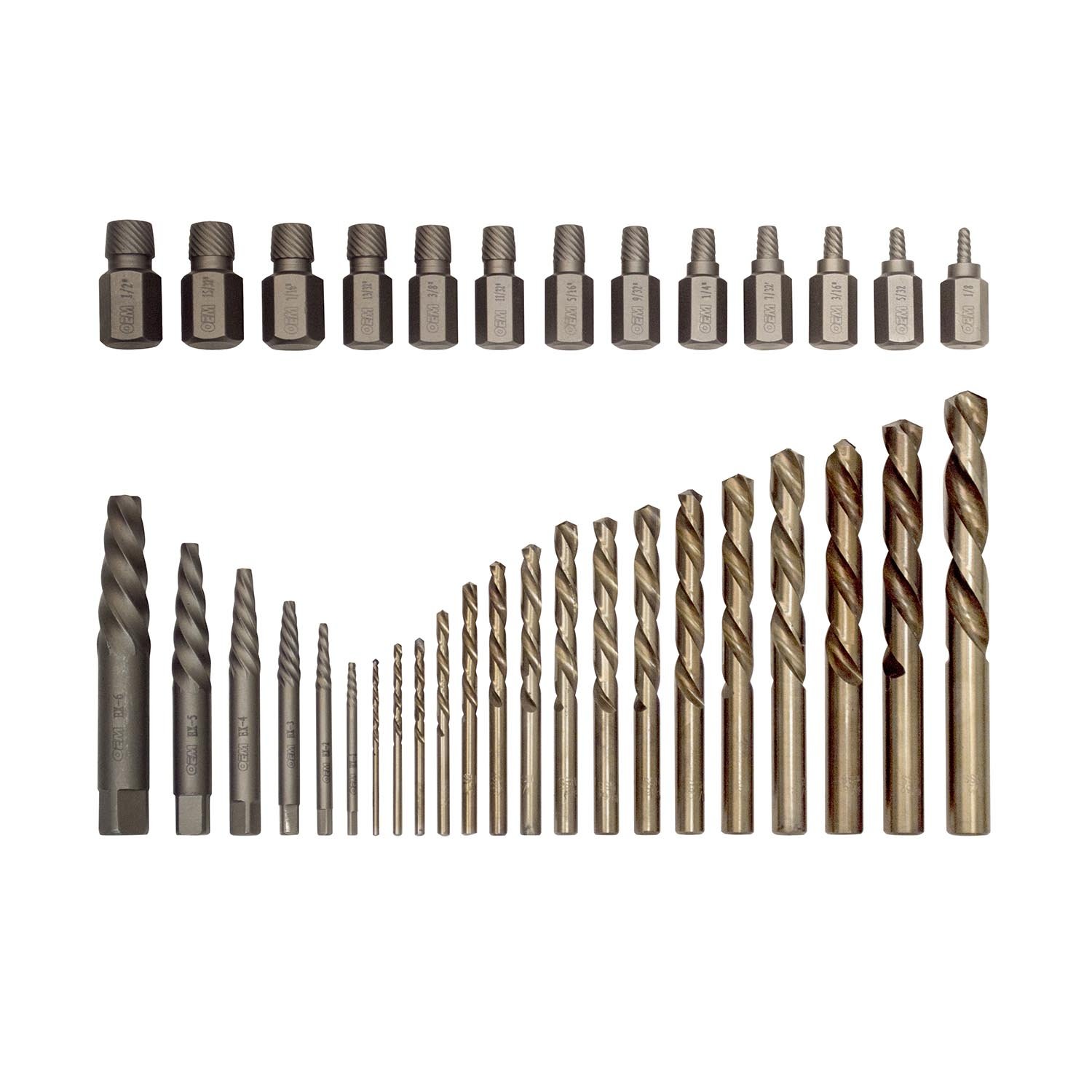 OEMTOOLS 24377 35-Piece Master Screw Extractor & Drill Bit Set - Professional Broken Bolt Remover Kit for Automotive, Plumbing & DIY Repairs