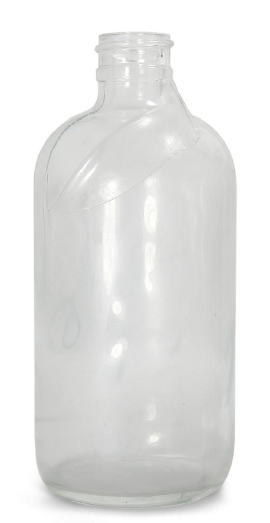 4 oz Clear Glass Safety Coated Boston Round Bottle with 22-400 Neck Finish - Pack of 160 - Ideal for Essential Oils, DIY Beauty Products & Craft Storage