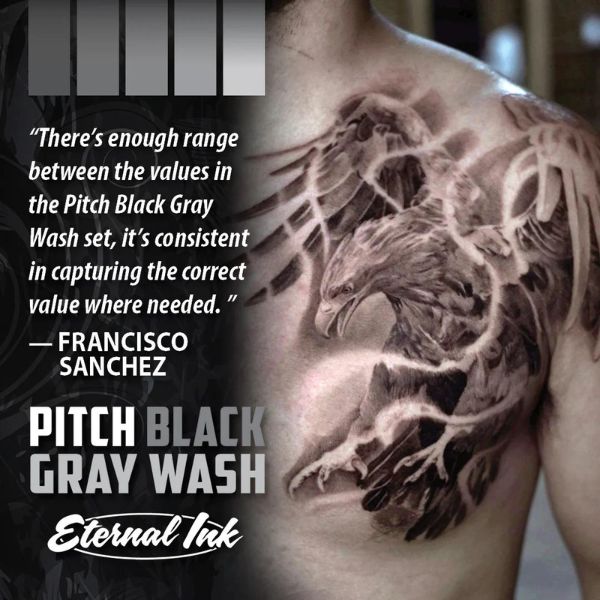 Eternal Pitch Black Gray Wash Light Ink - Premium Fabric Dye for DIY Clothing & Home Decor Projects