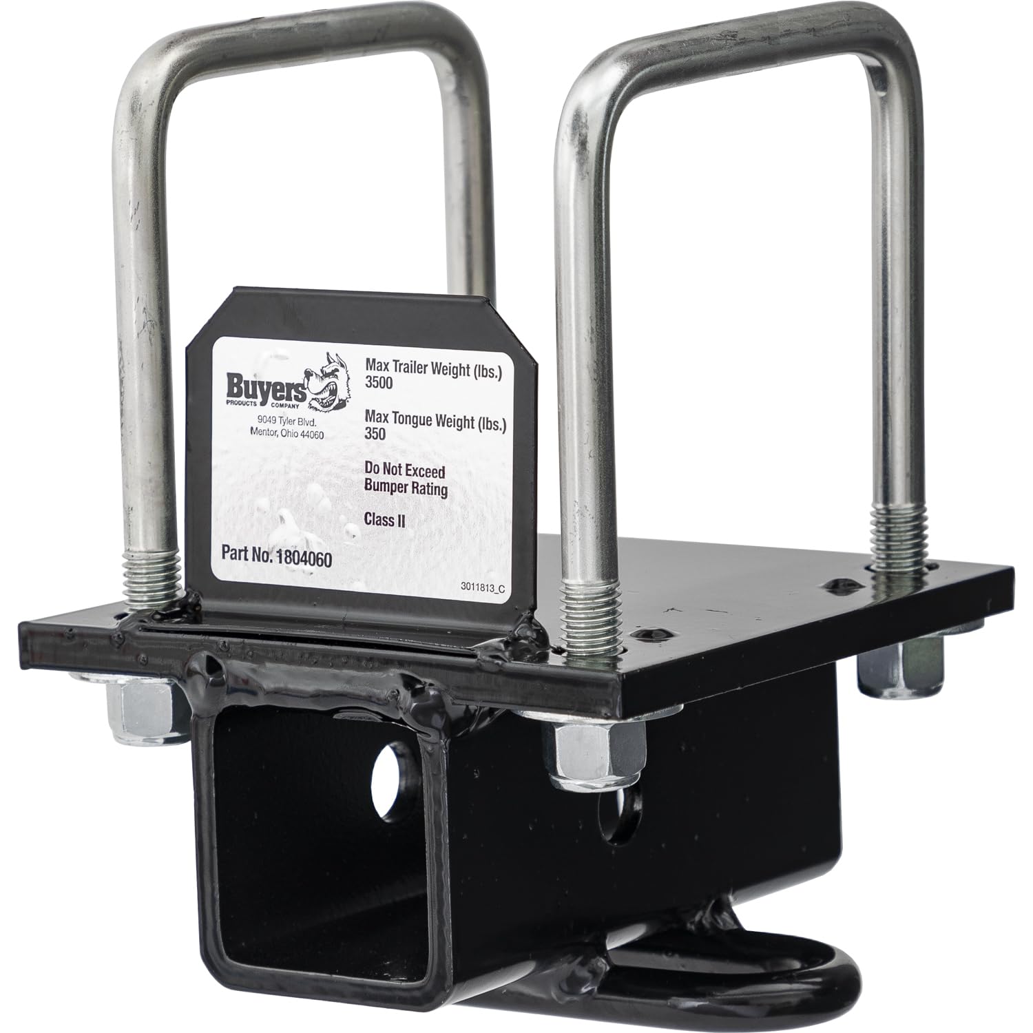 Buyers Products 1804060 Universal Trailer Hitch - Heavy Duty Black Towing Receiver for Trucks, SUVs & Vans - Perfect for Hauling Trailers, Boats & Campers