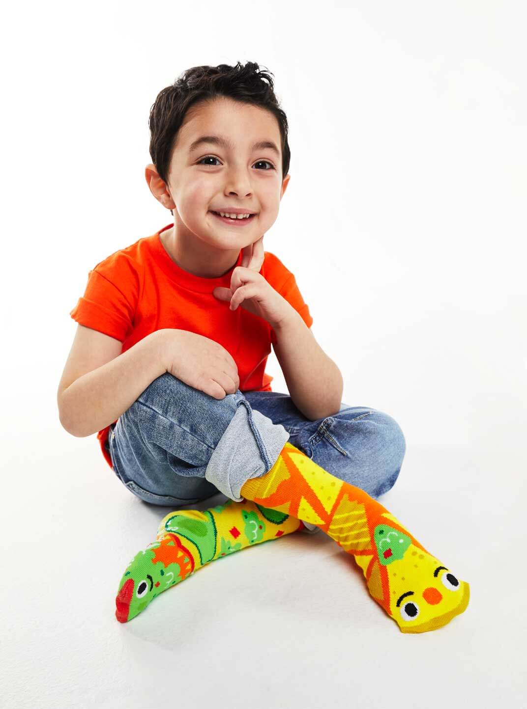 Fun Mismatched Socks for Teens - Colorful Chip & Guacamole Pattern Novelty Socks - Perfect for School, Gifts, and Casual Wear