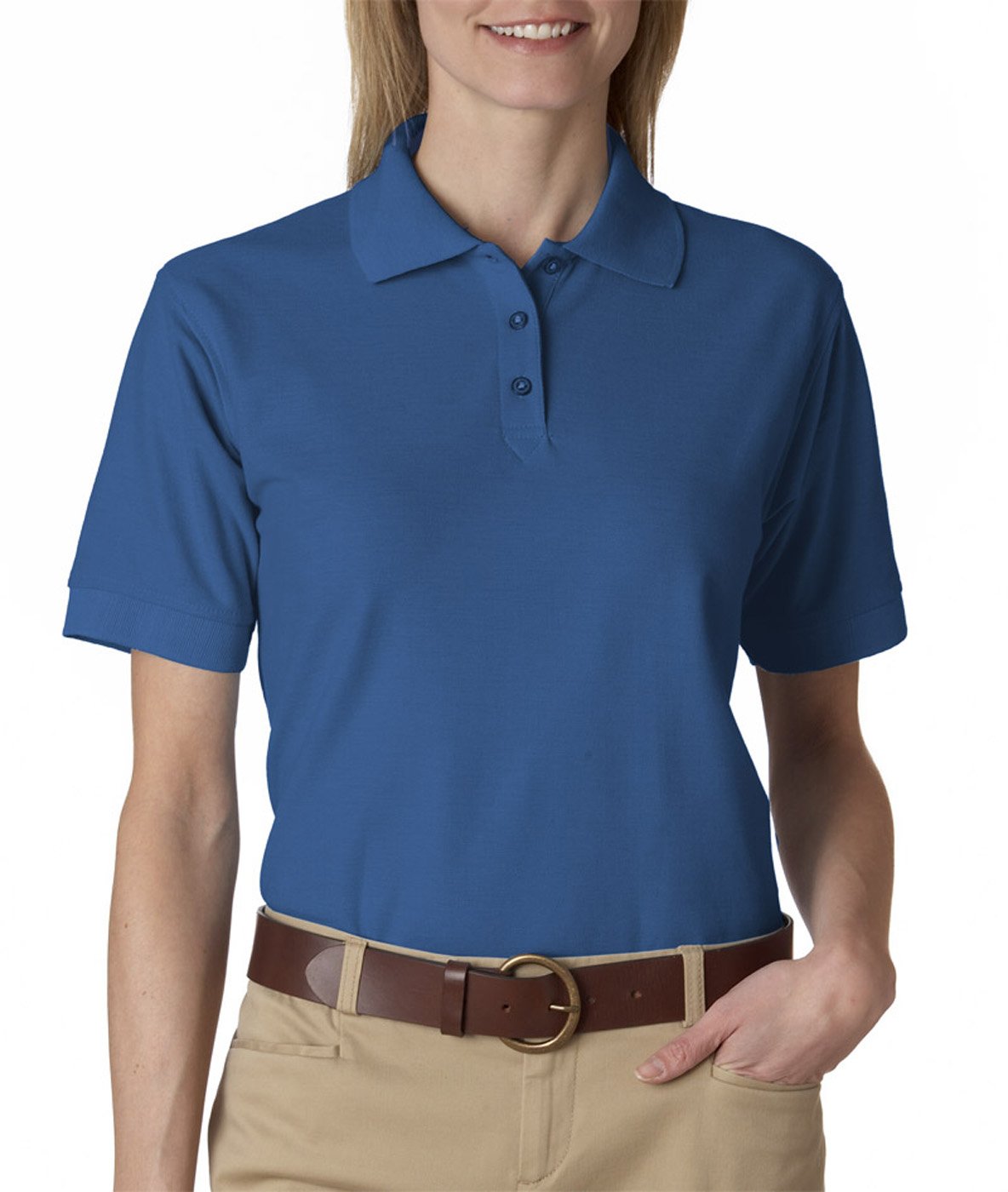 UltraClub 8541 Women's Breathable Pique Polo Shirt - Soft Cotton Comfort Fit for Golf, Tennis & Casual Wear