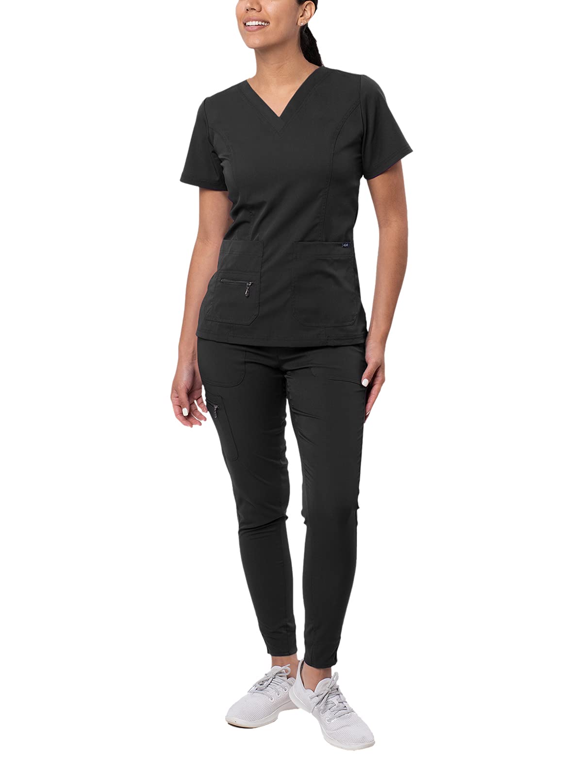 Adar Pro Flawless Plus Scrub Set for Women - Soft V-Neck Top & Comfortable Jogger Pants - Perfect for Nurses, Doctors & Healthcare Professionals