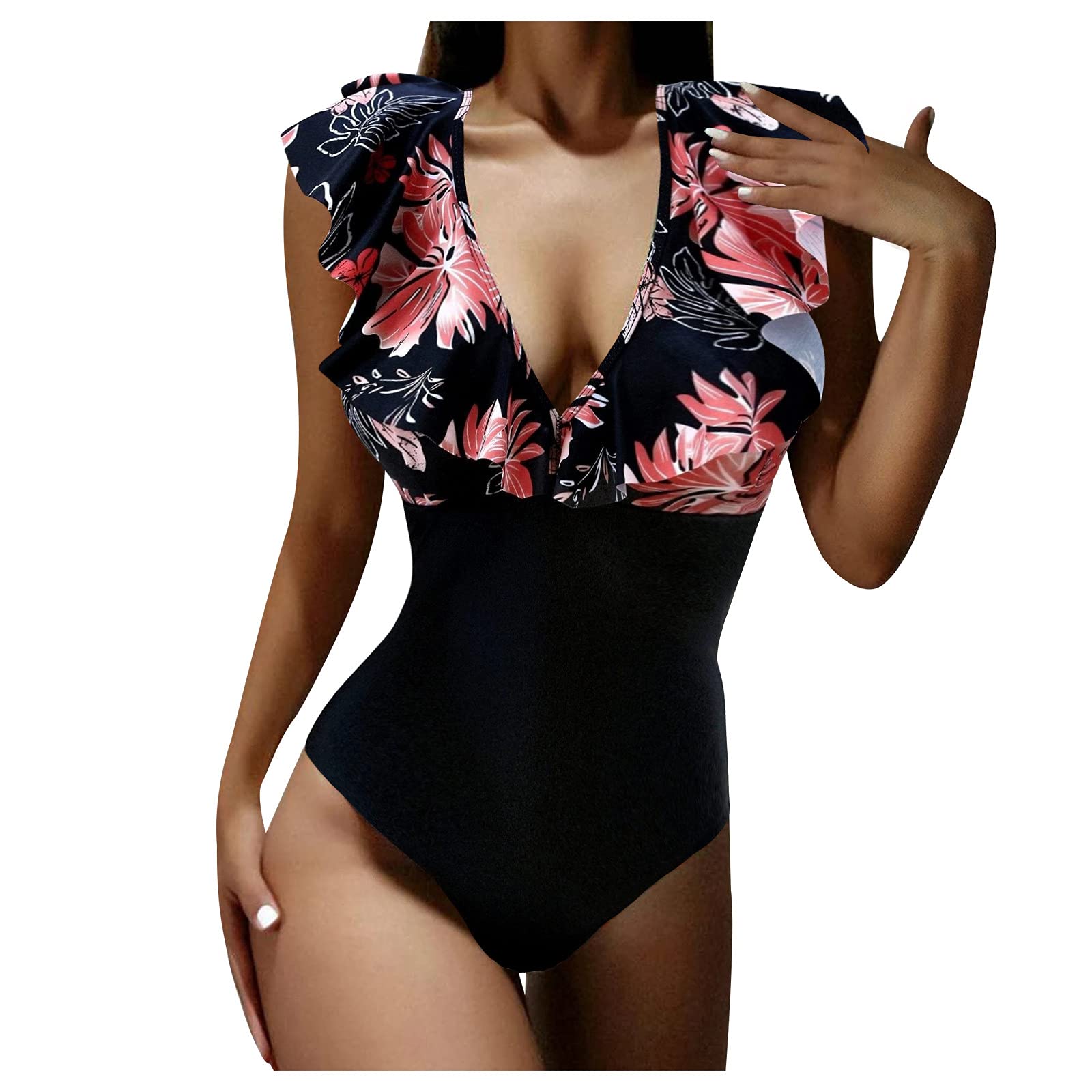 Women's One-Piece Swimsuits - Colorful Printed Sexy Swimwear Set | Perfect for Beach Vacation, Pool Party & Summer Water Sports