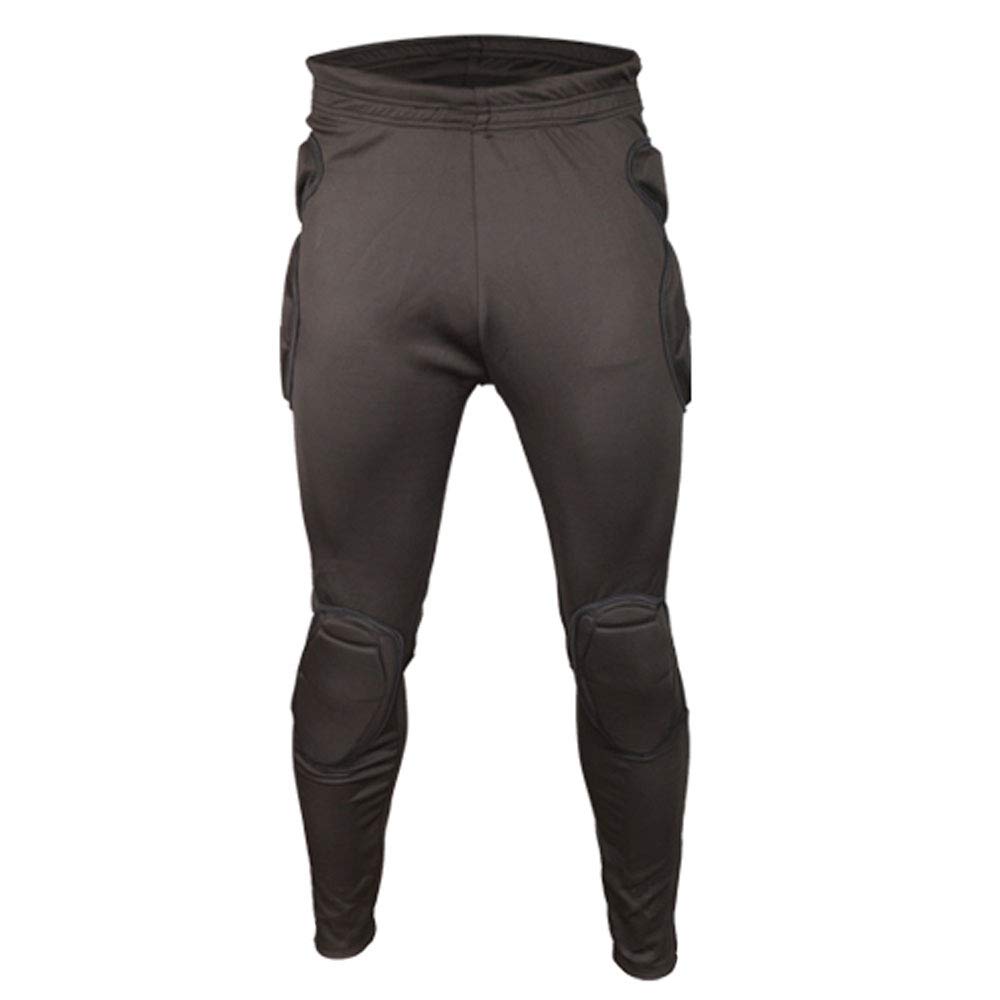 REDSHORE Men's Padded Compression Pants with Knee Pads - Goalkeeper Black Tights for Soccer Protection