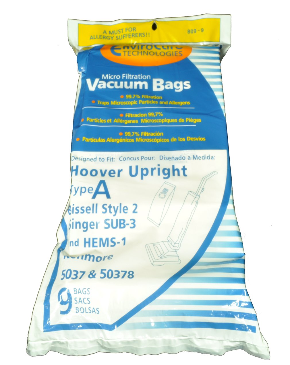 Hoover Style A Upright Vacuum Cleaner Replacement Bags - Genuine OEM Filter Bags for Hoover Vacuums - Perfect for Home Cleaning, Pet Hair Removal & Allergen Reduction