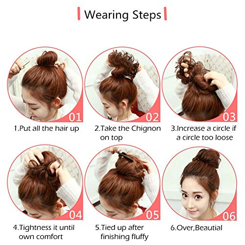 Premium Synthetic Fiber Hair Bun Donut - Seamless Hairpiece for Updos & Formal Hairstyles - Perfect for Weddings, Prom & Everyday Elegance