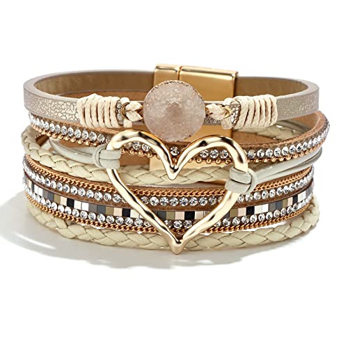A5：gold leather warp bracelet