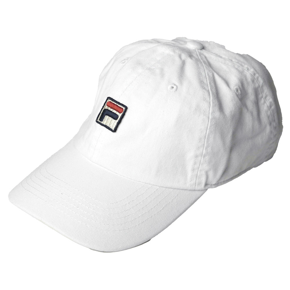 Fila Unisex Adjustable Baseball Cap - White Cotton Snapback Hat for Men & Women - Perfect for Running, Hiking, and Outdoor Sports