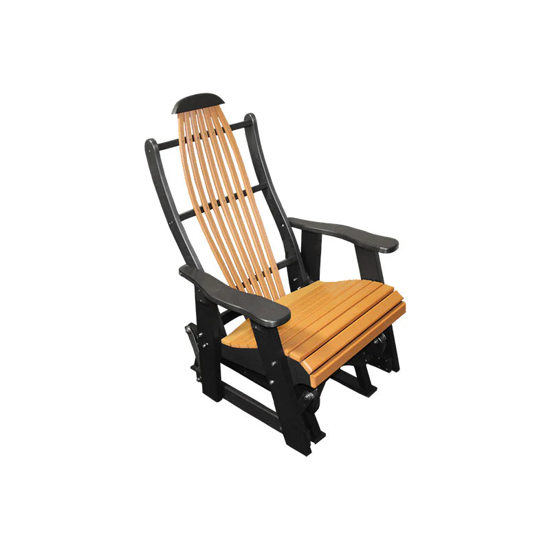 Buck USA Blue Ridge Outdoor Single Glider Chair - Comfortable Patio Rocking Chair for Porch, Garden & Backyard Relaxation | FF BRSG | Perfect for Reading, Lounging & Enjoying Nature