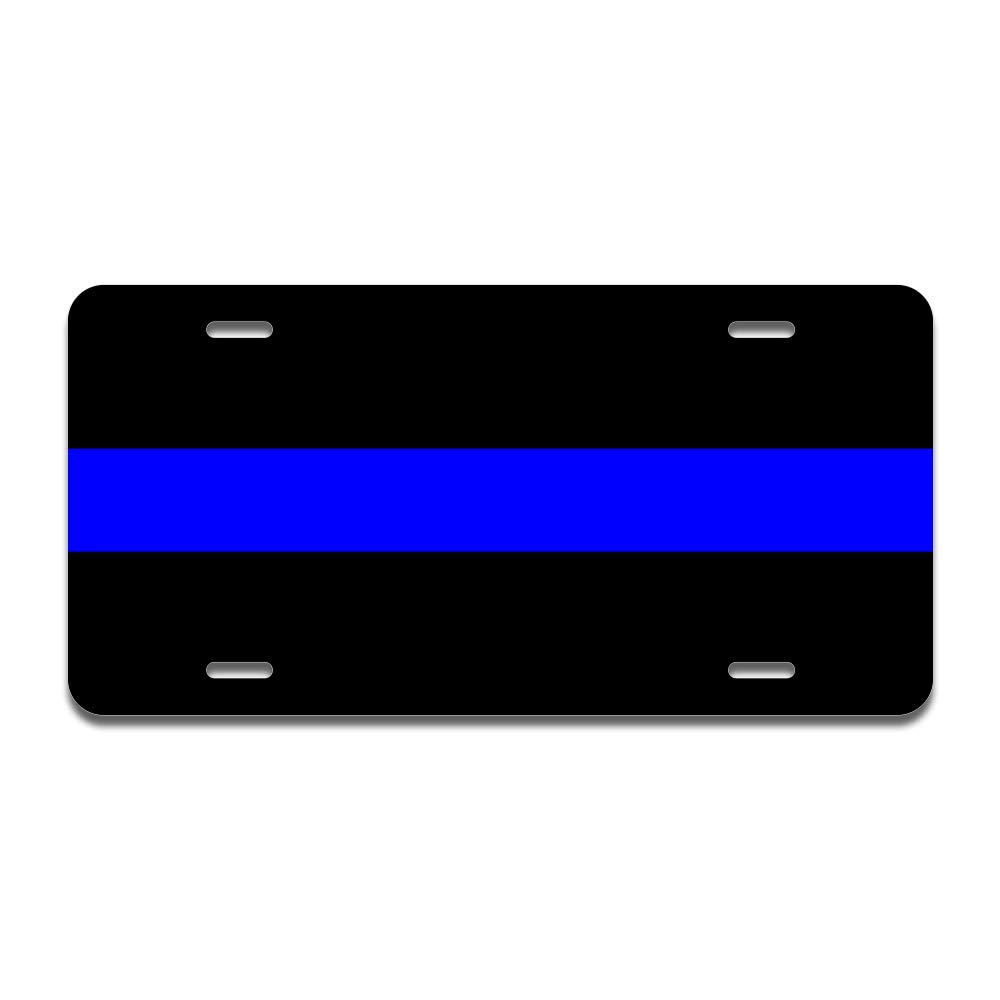 Thin Blue Line Aluminum License Plate 12