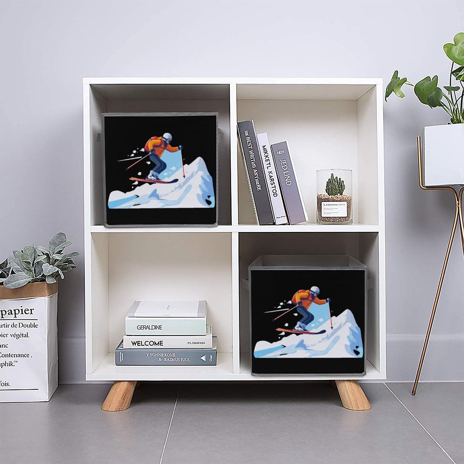 Foldable Ski Storage Cubes with Handles - 6PCS for Travel & Home Organization