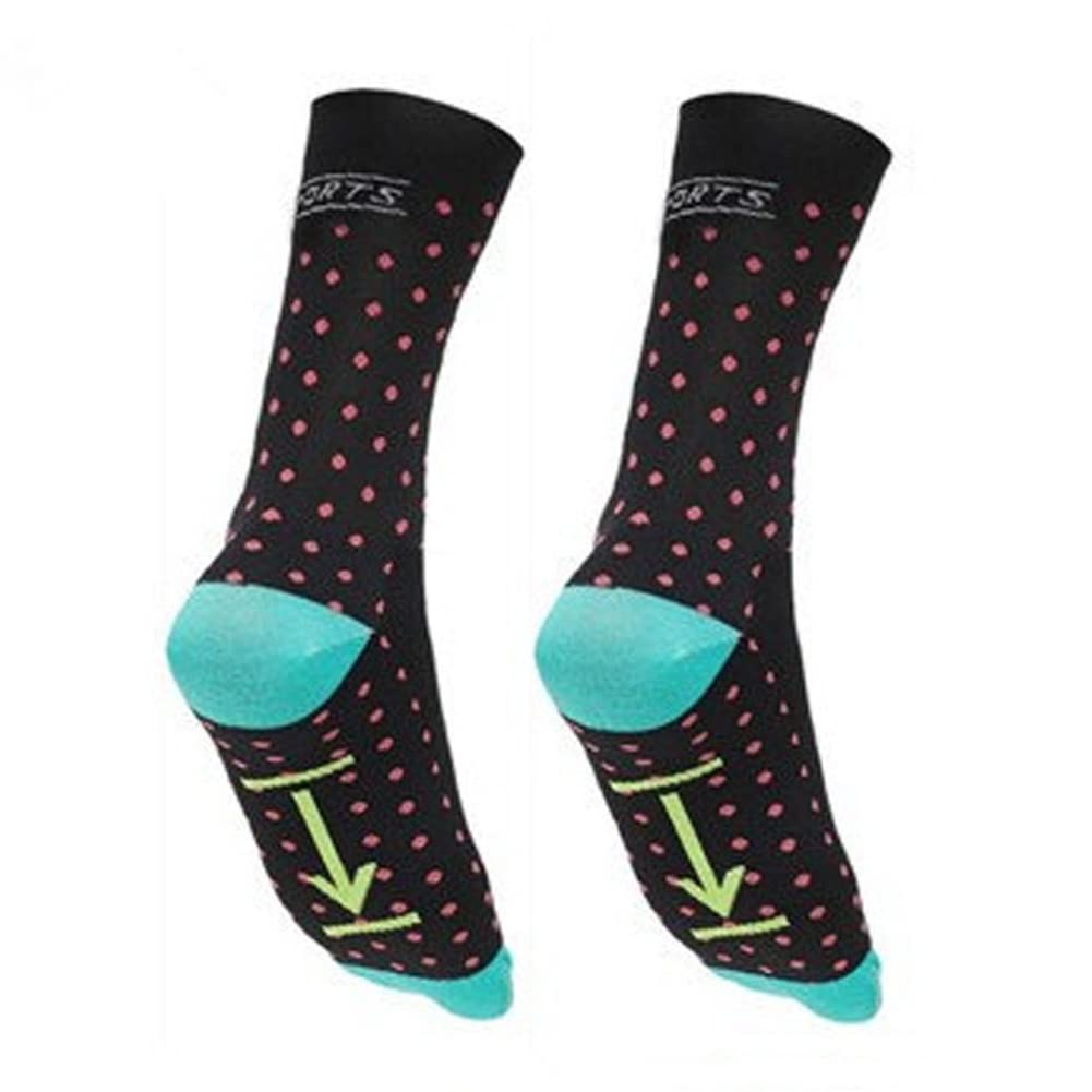 Cycling Socks for Men & Women - Breathable Bike Riding Socks for XC, MTB & BMX - Moisture Wicking Athletic Ankle Socks in Black, Pink, Green, Blue & Grey - Perfect for Road Cycling, Mountain Biking & Indoor Training