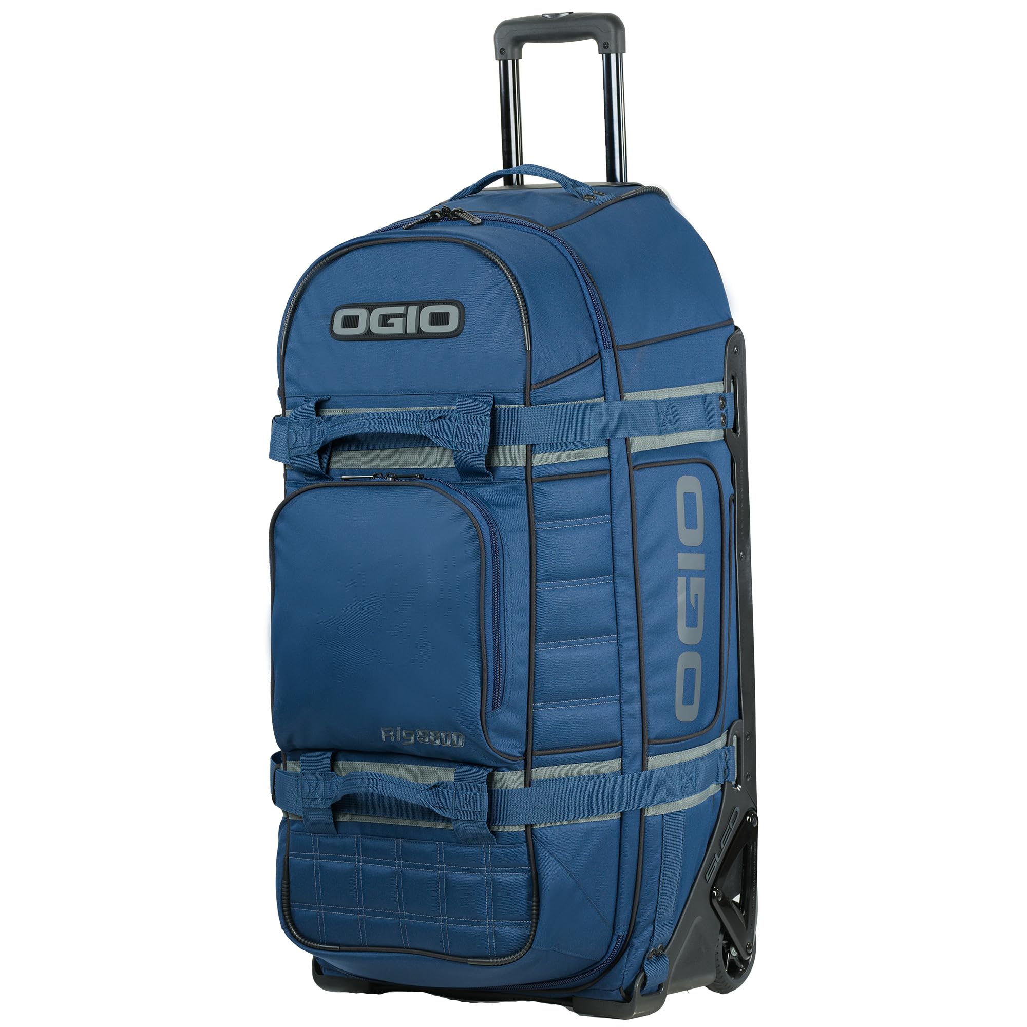 Ogio RIG 9800 Wheeled Gear Bag - Durable Rolling Luggage for Travel & Sports Equipment (Blue/Gray) | Perfect for Gym, Camping & Airplane Carry-On