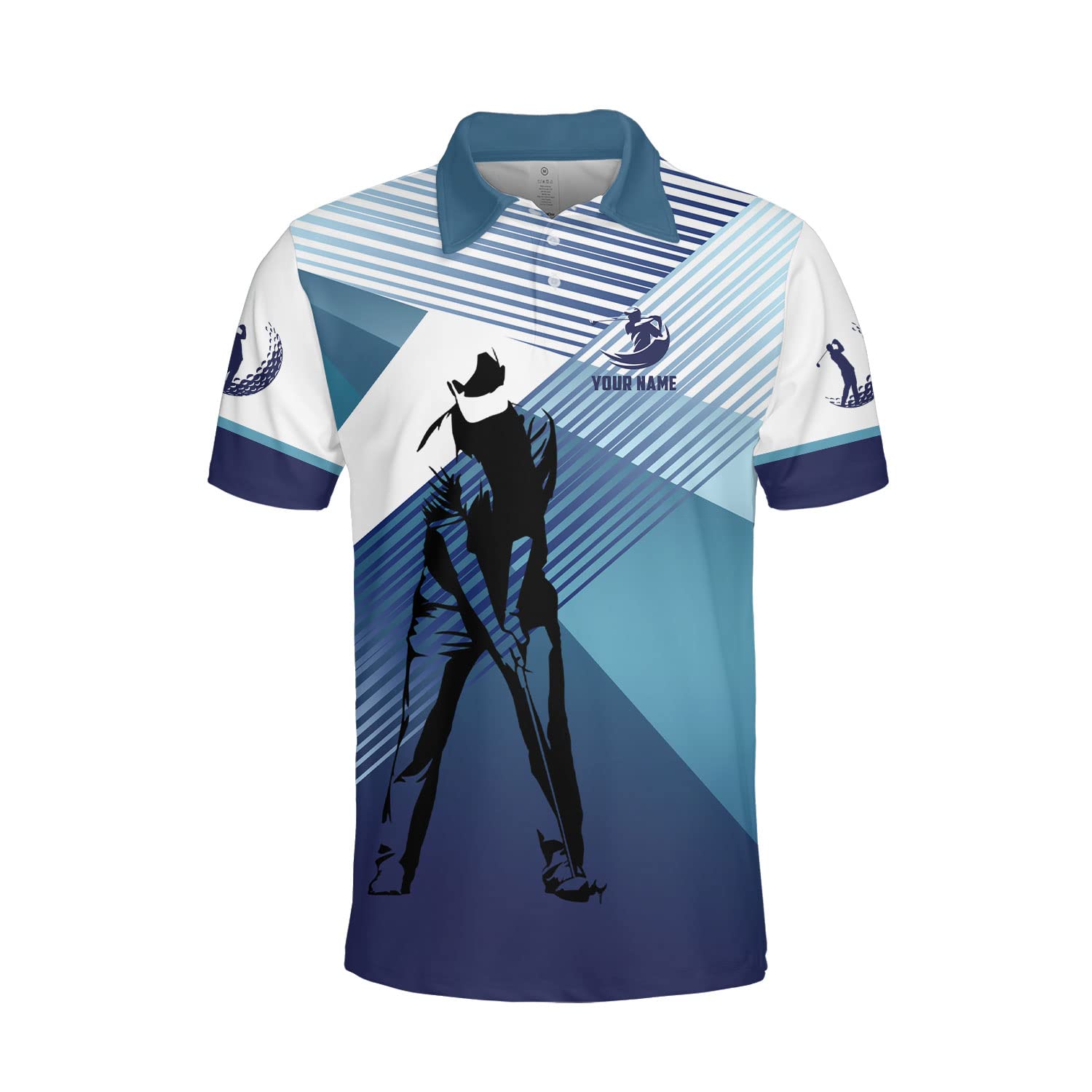 Custom 3D Printed Funny Golf Polo Shirts for Men & Women - Personalized Name & Design - Breathable & Comfortable for Golf, Casual Wear & Outdoor Activities