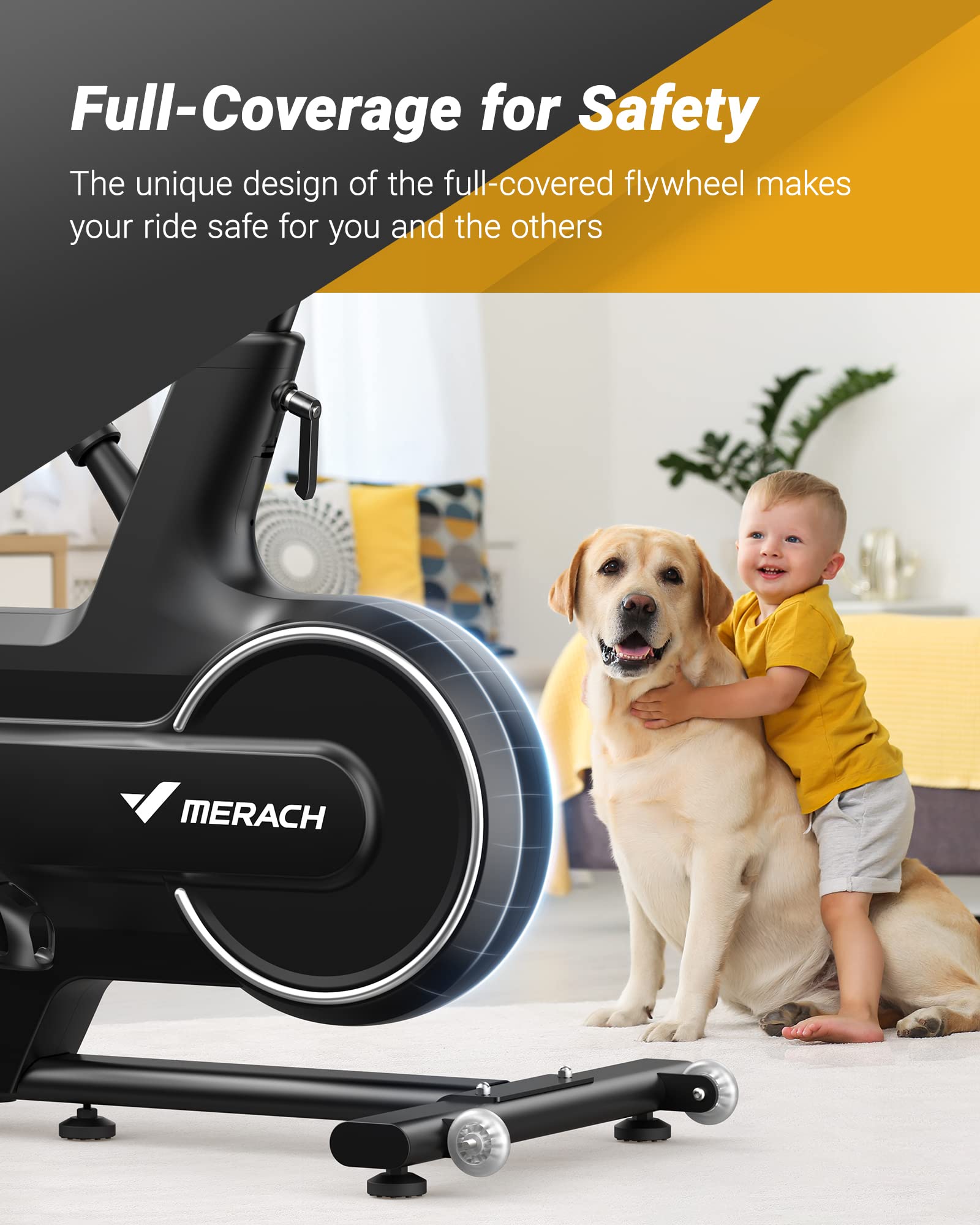 MERACH Magnetic Resistance Indoor Cycling Bike - Bluetooth Enabled Exercise Bike for Home with Auto Resistance & APP Data Tracking, Tablet Holder - Perfect for Home Gym, Cardio Workouts & Fitness Training