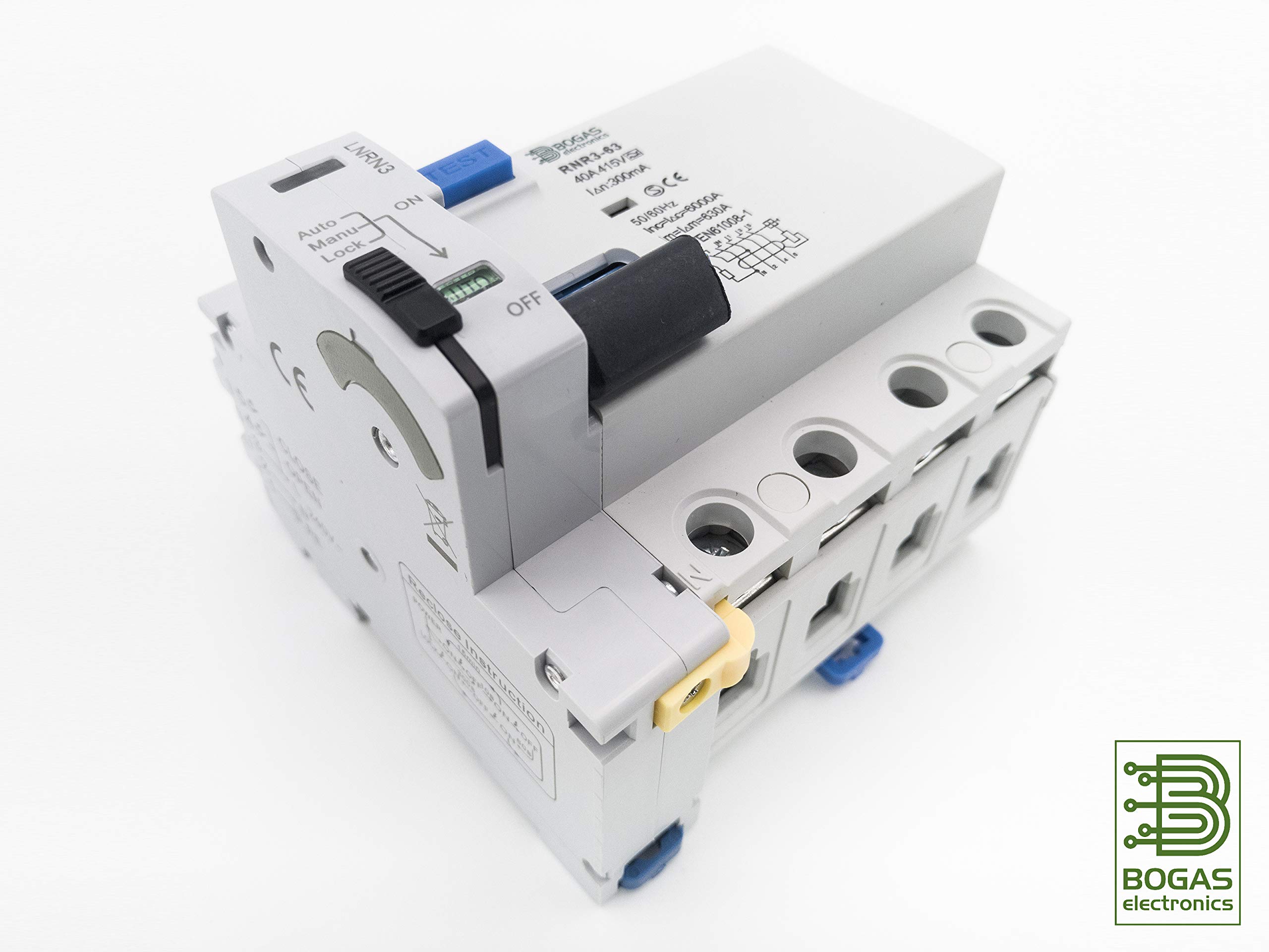 3 Phase Auto-Resetting Differential Circuit Breaker (3P+N) - 300mA Super Immune Protection for Industrial & Commercial Electrical Safety