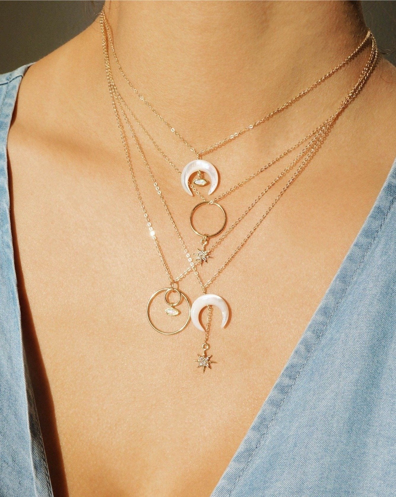 Stella Necklace for Women - Elegant Gold Plated Pendant with Cubic Zirconia - Perfect for Valentine's Day, Anniversary & Birthday Gifts - Jewelry for Daily Wear & Special Occasions