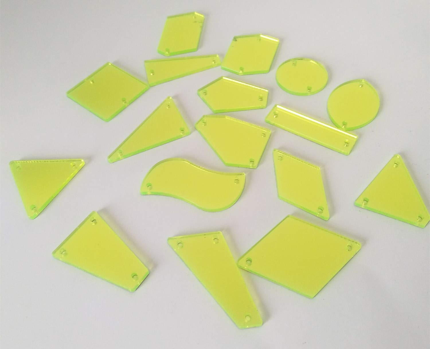 Neon Yellow Rhinestone Beads for DIY Wedding Dresses & Costumes