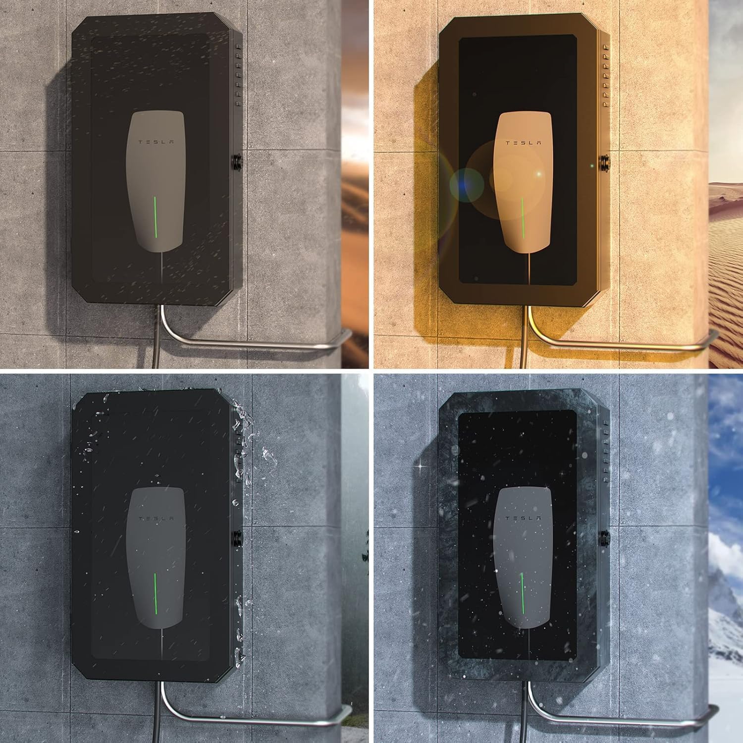 YONZEE Tesla Gen 3 Wall Connector Charging Station Box - Waterproof & Dustproof Protective Case for Indoor/Outdoor Use (Not Compatible with Tesla Universal Charger) - Perfect for Home Garage, Driveway & Outdoor EV Charging Protection